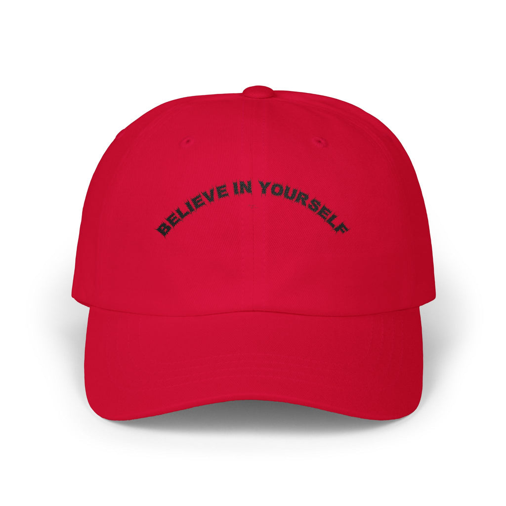 Bildsa Believe In Yourself Black Text Dad Hat