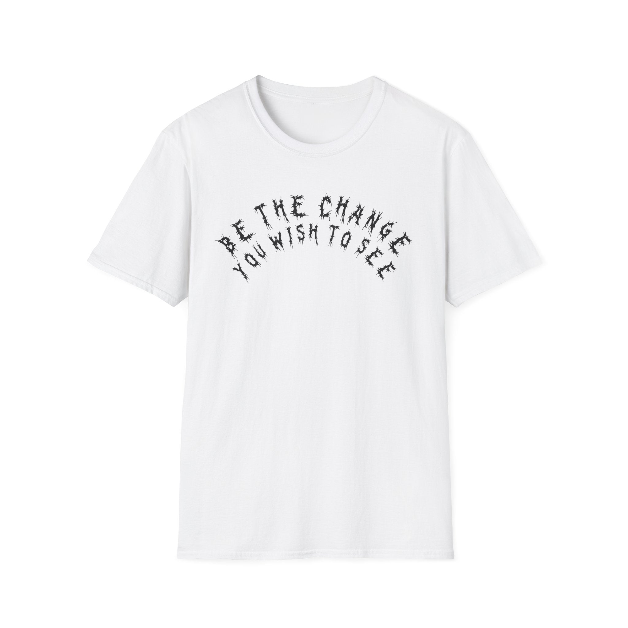 Hvita Be The Change Black Text Tee