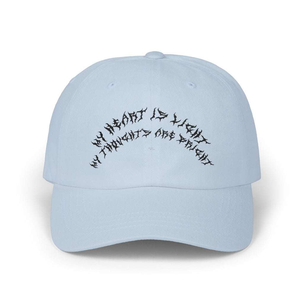Lundr My Heart Is Light Black Text Dad Hat