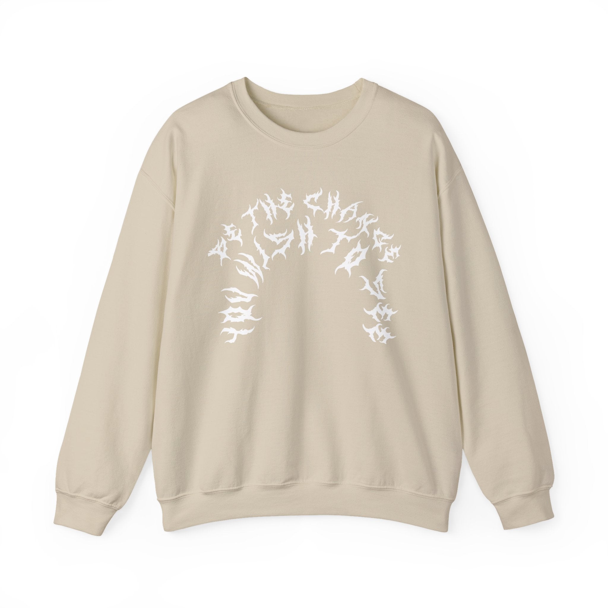 Lundr Be The Change White Text Crewneck