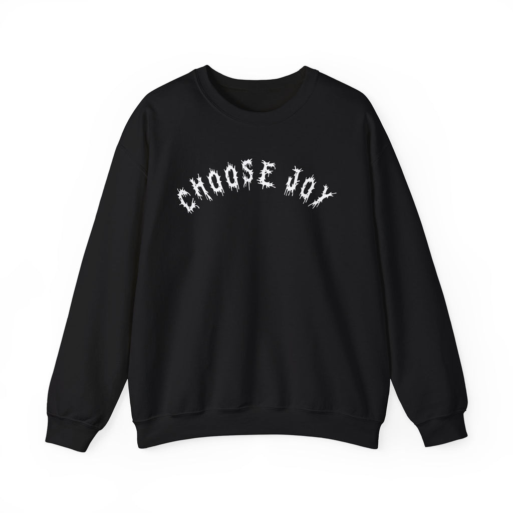 Hvita Choose Joy White Text Crewneck