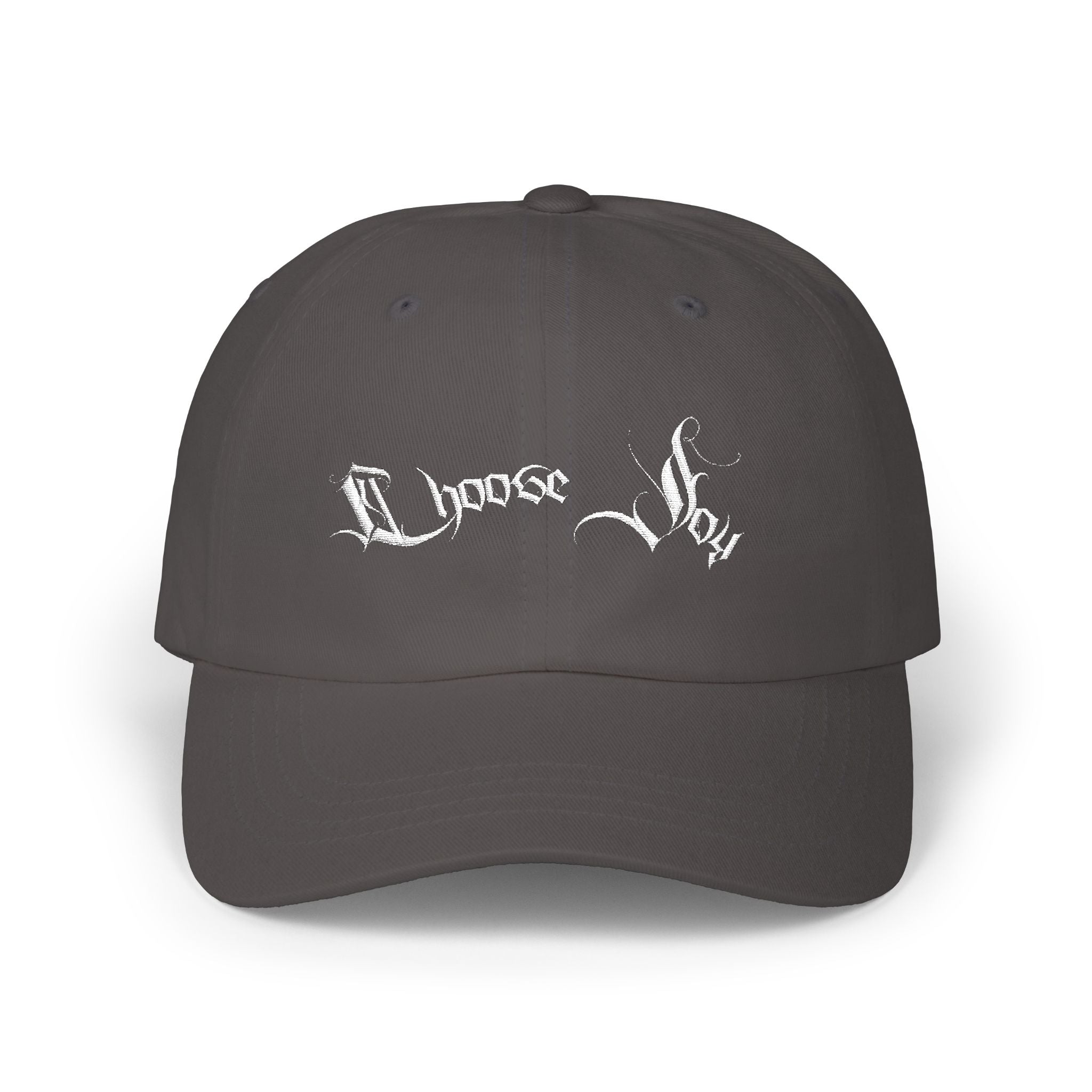 Ellioaey Choose Joy White Text Dad Hat