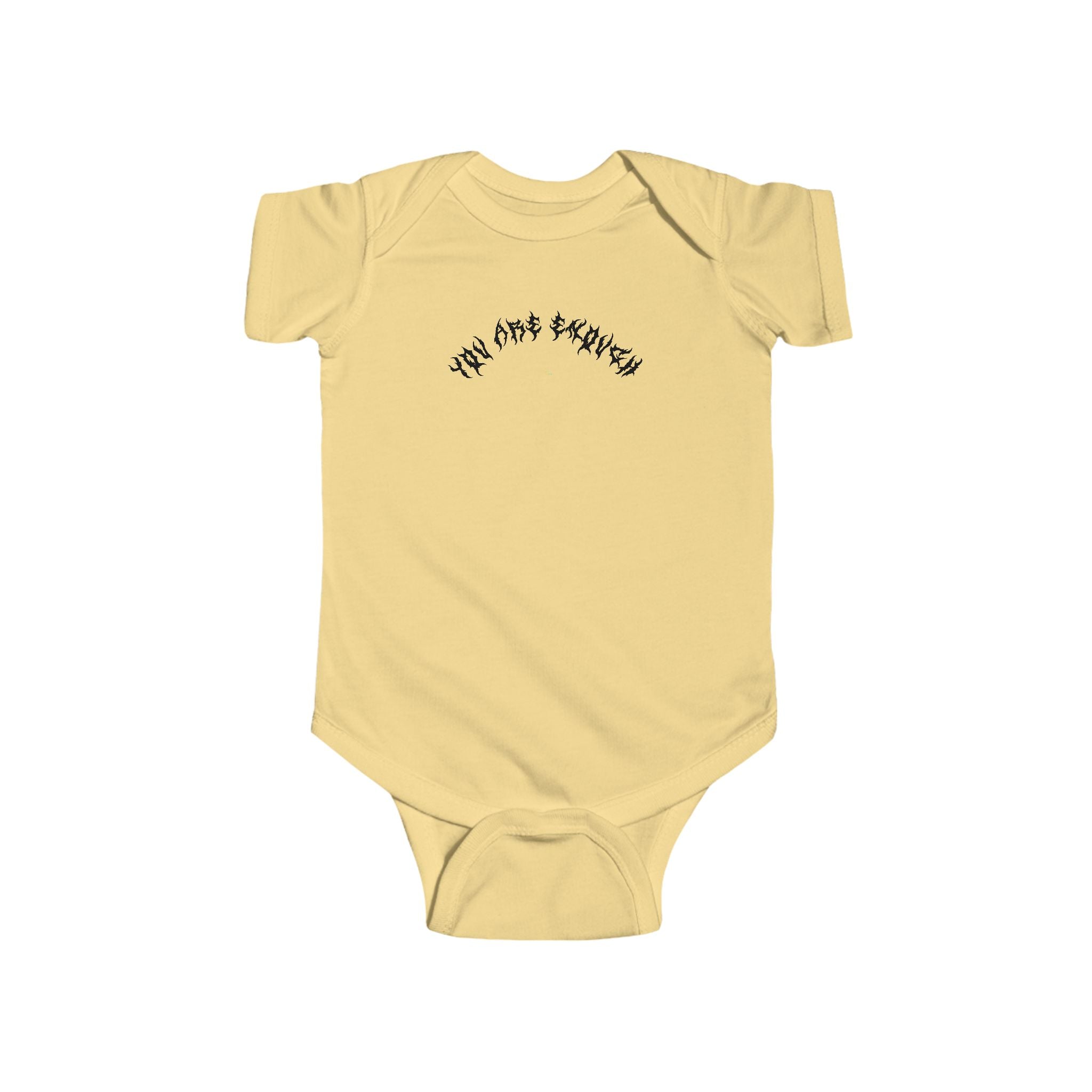 Lundr You Are Enough Black Text Baby Onesie