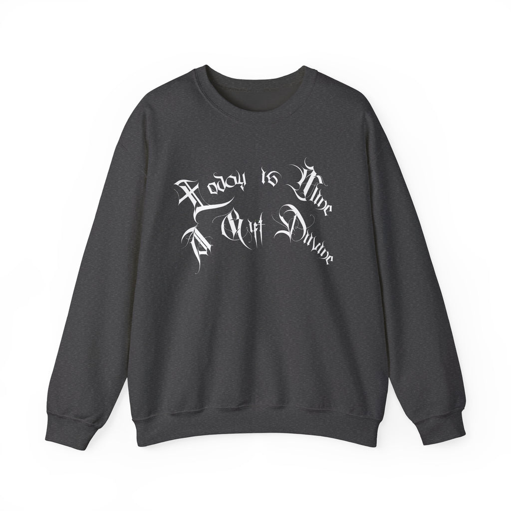 Ellioaey A Gift Divine White Text Crewneck