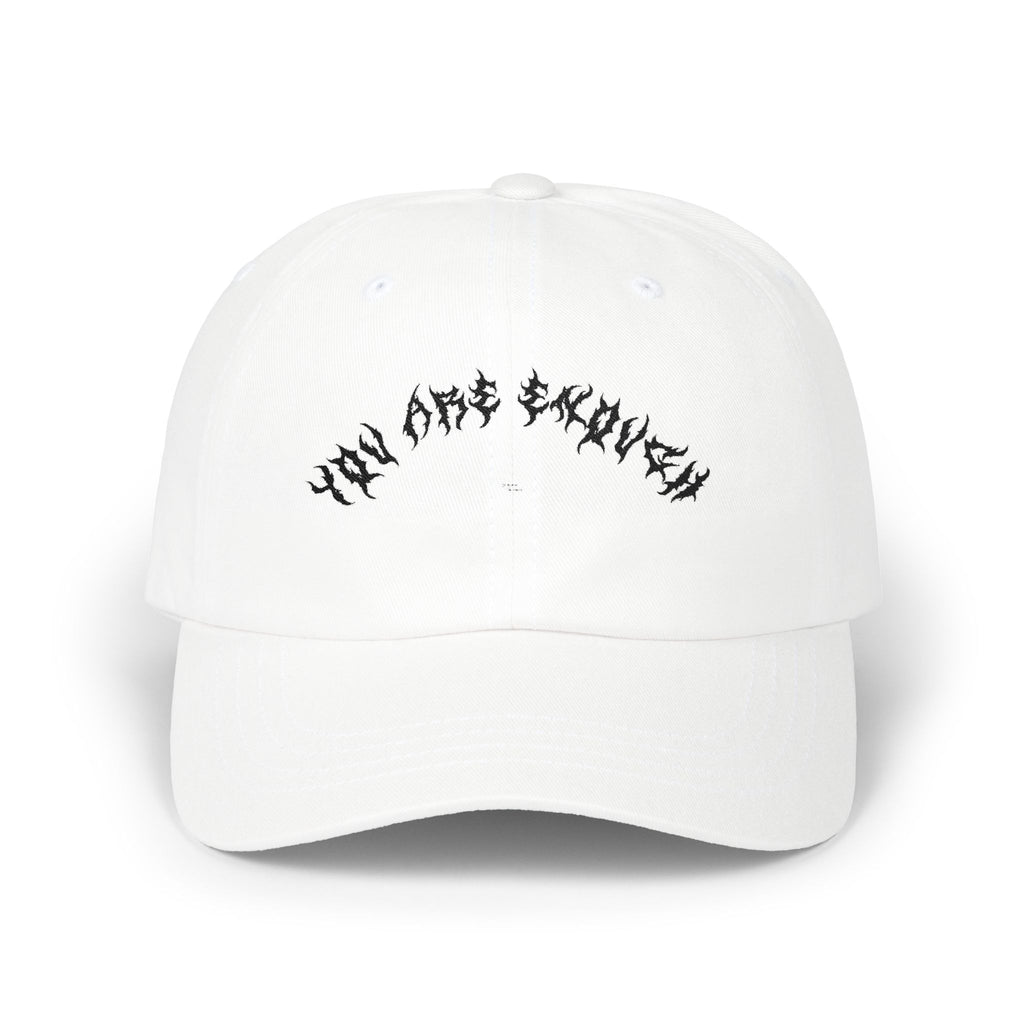 Lundr You Are Enough Black Text Dad Hat