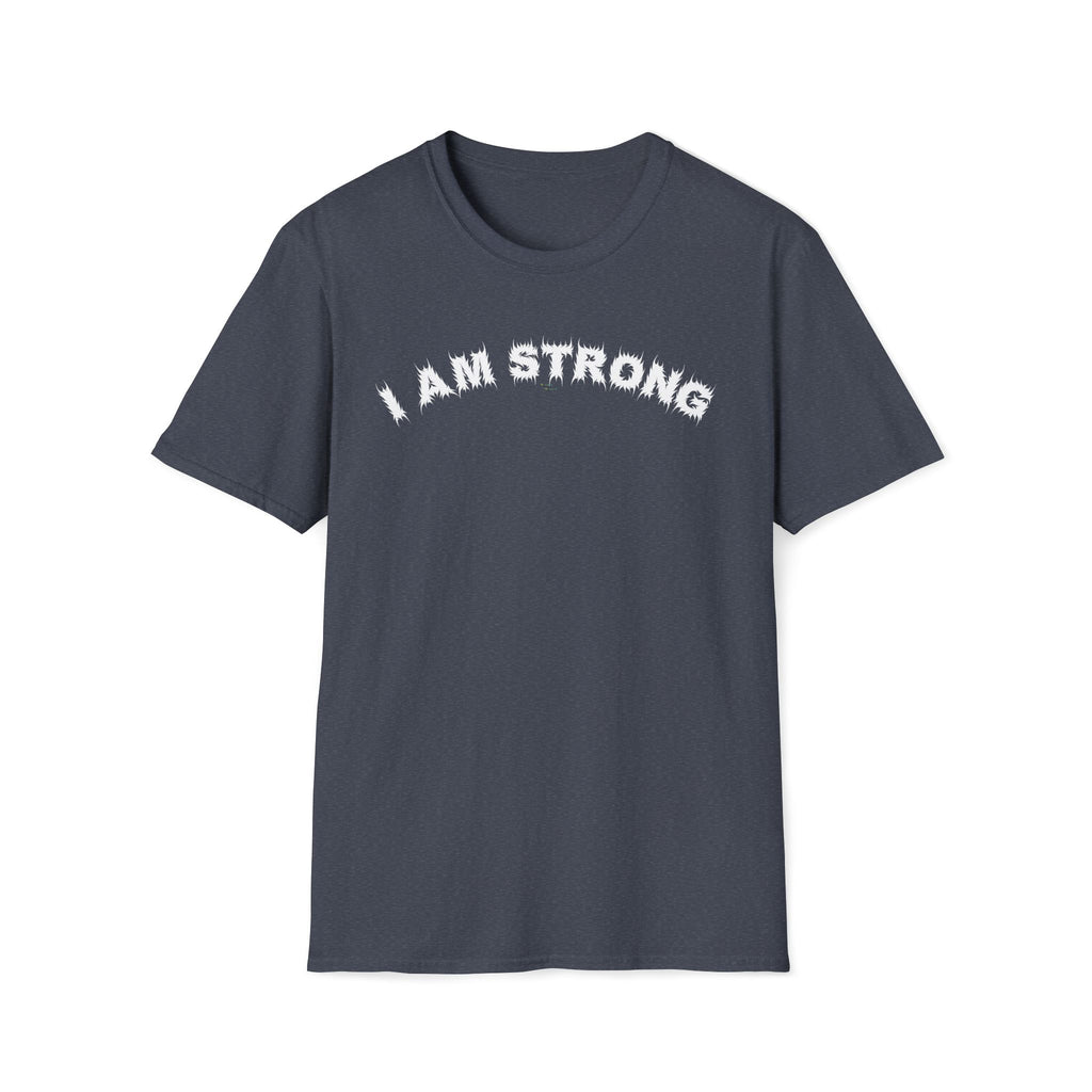 Bildsa I Am Strong White Text Tee