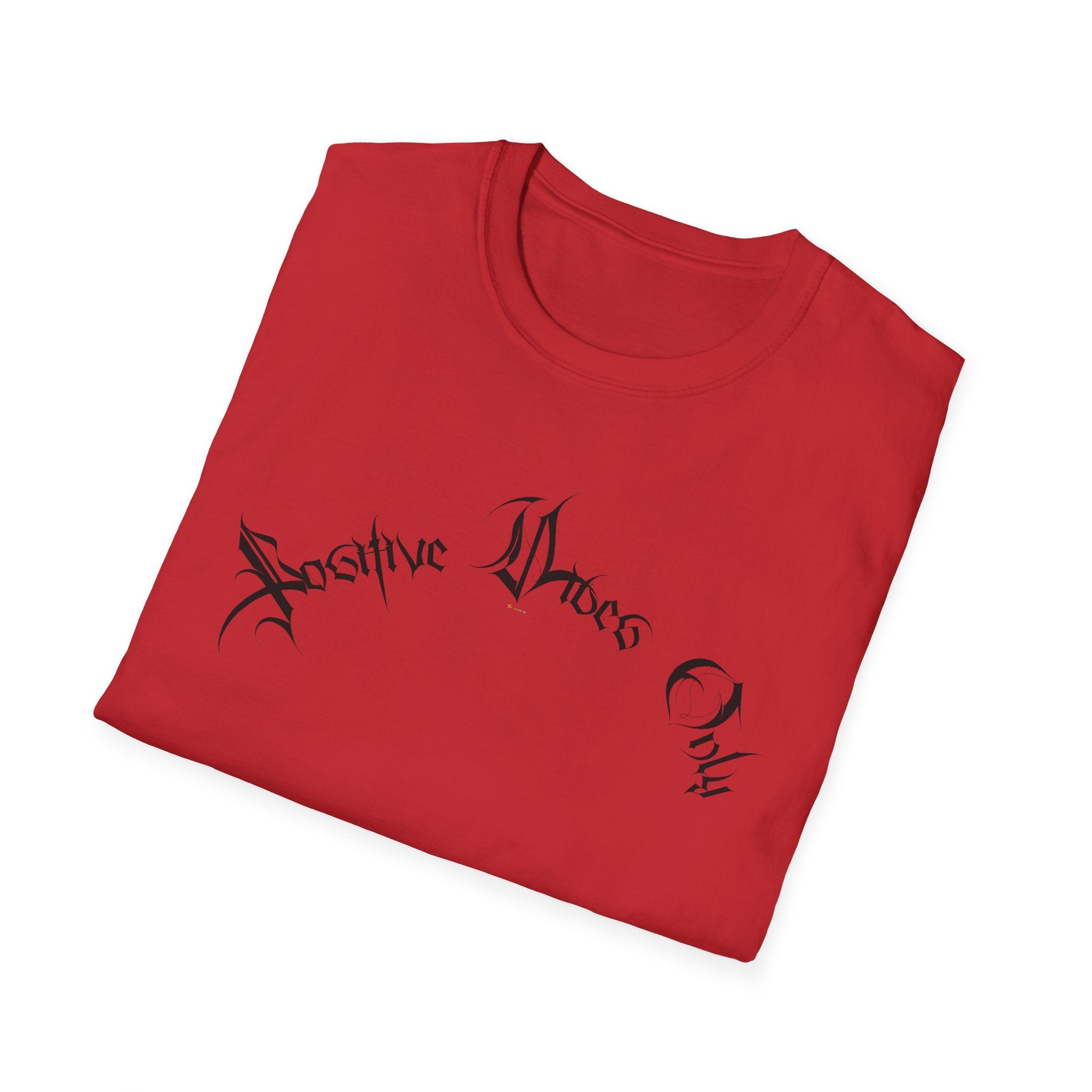 Ellioaey Positive Vibes Black Text Tee