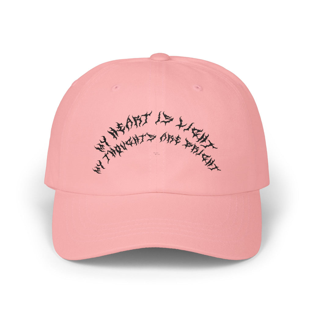 Lundr My Heart Is Light Black Text Dad Hat