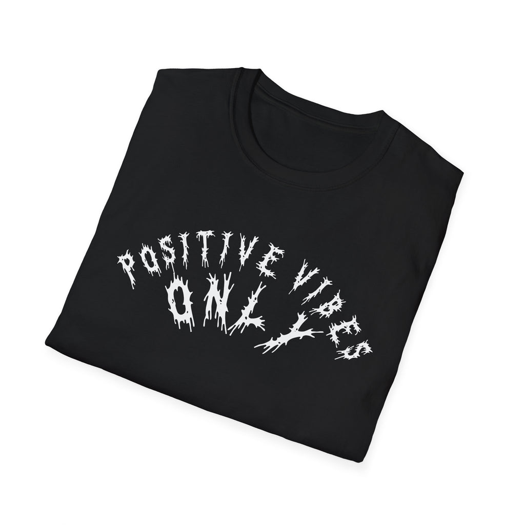 Hvita Positive Vibes White Text Tee