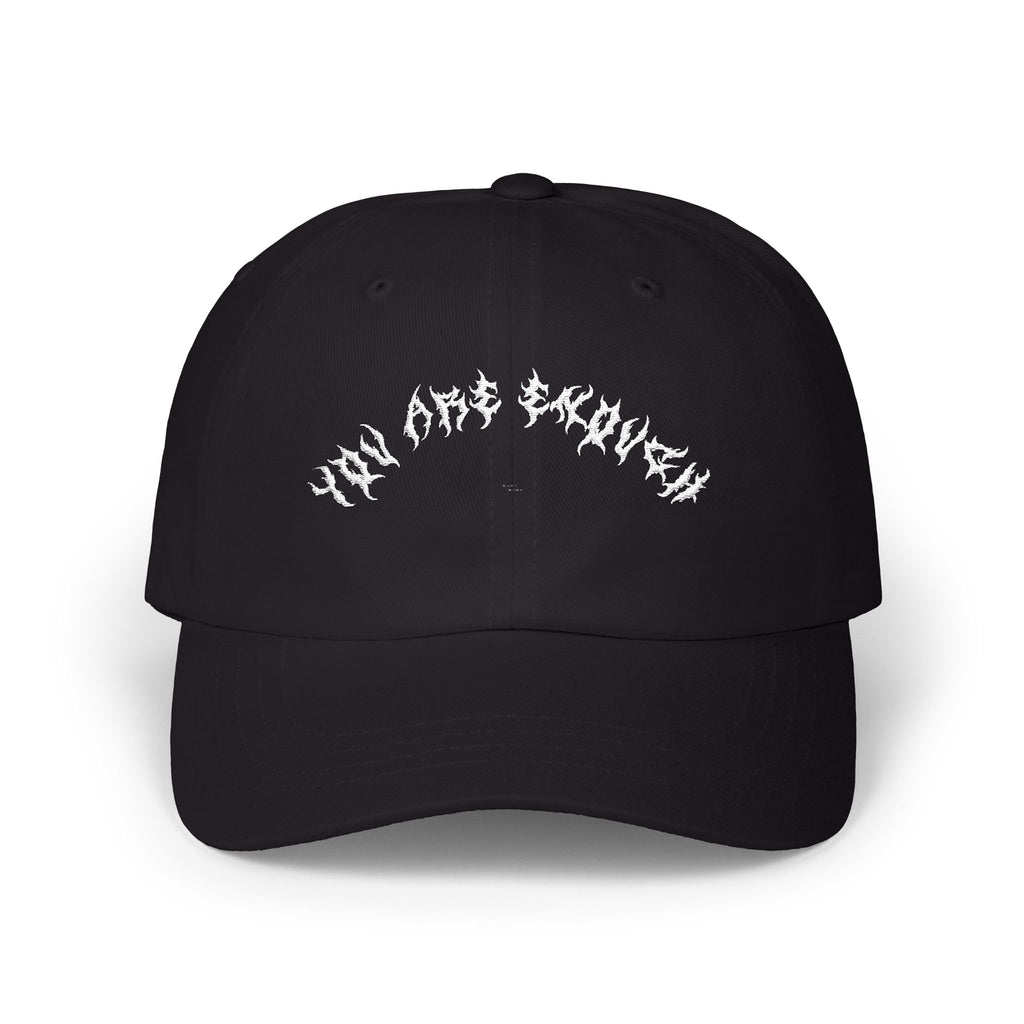Lundr You Are Enough White Text Dad Hat