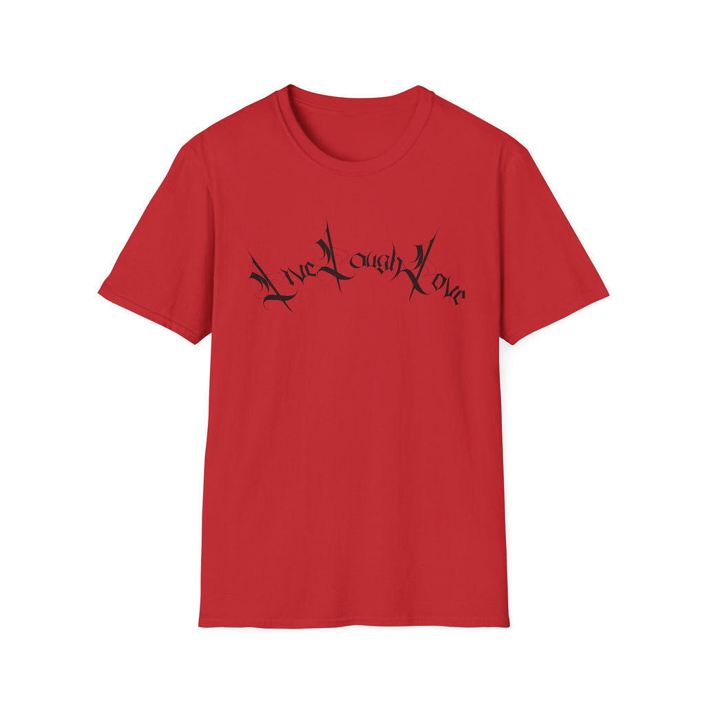 Ellioaey Live Laugh Love Black Text Tee