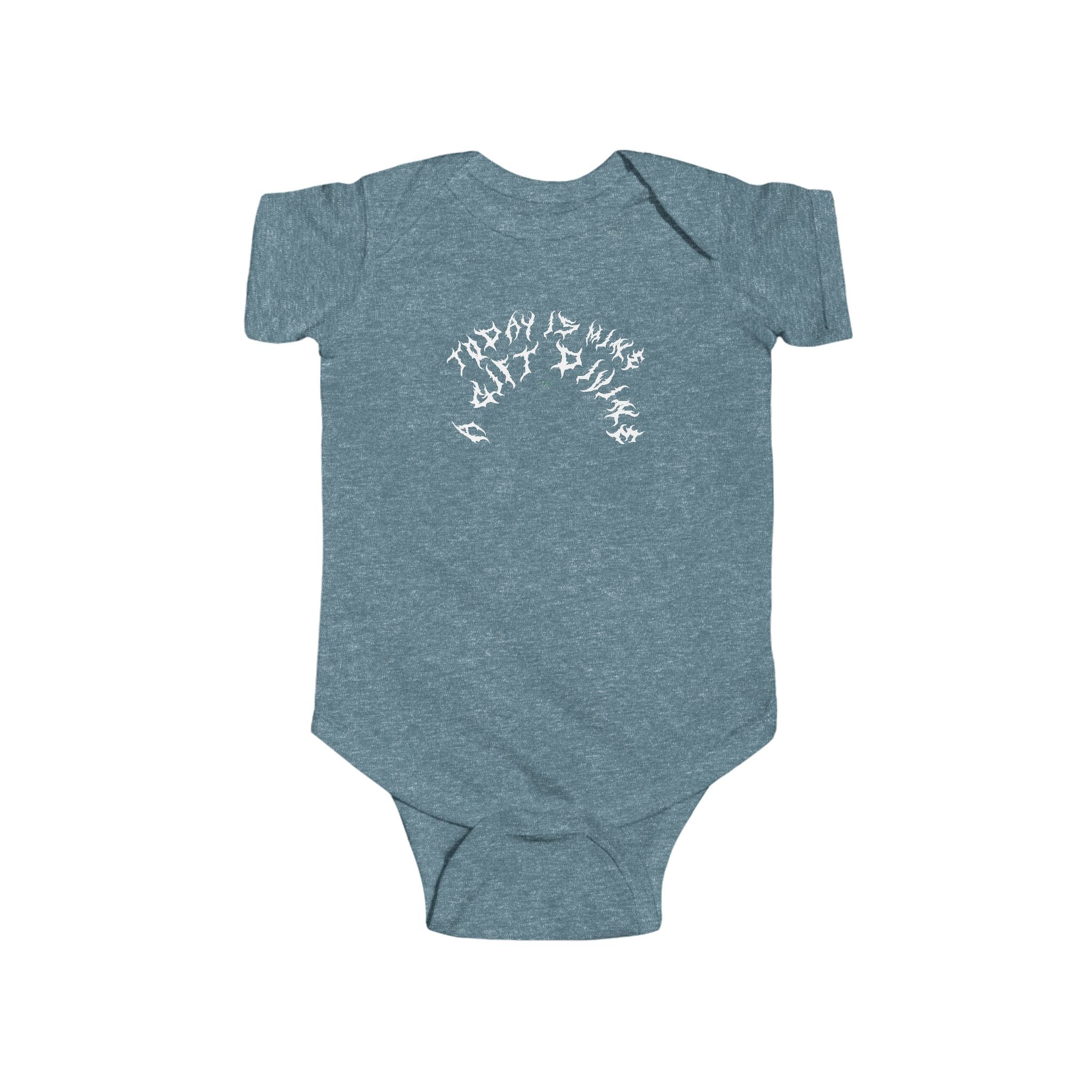 Lundr A Gift Divine White Text Baby Onesie