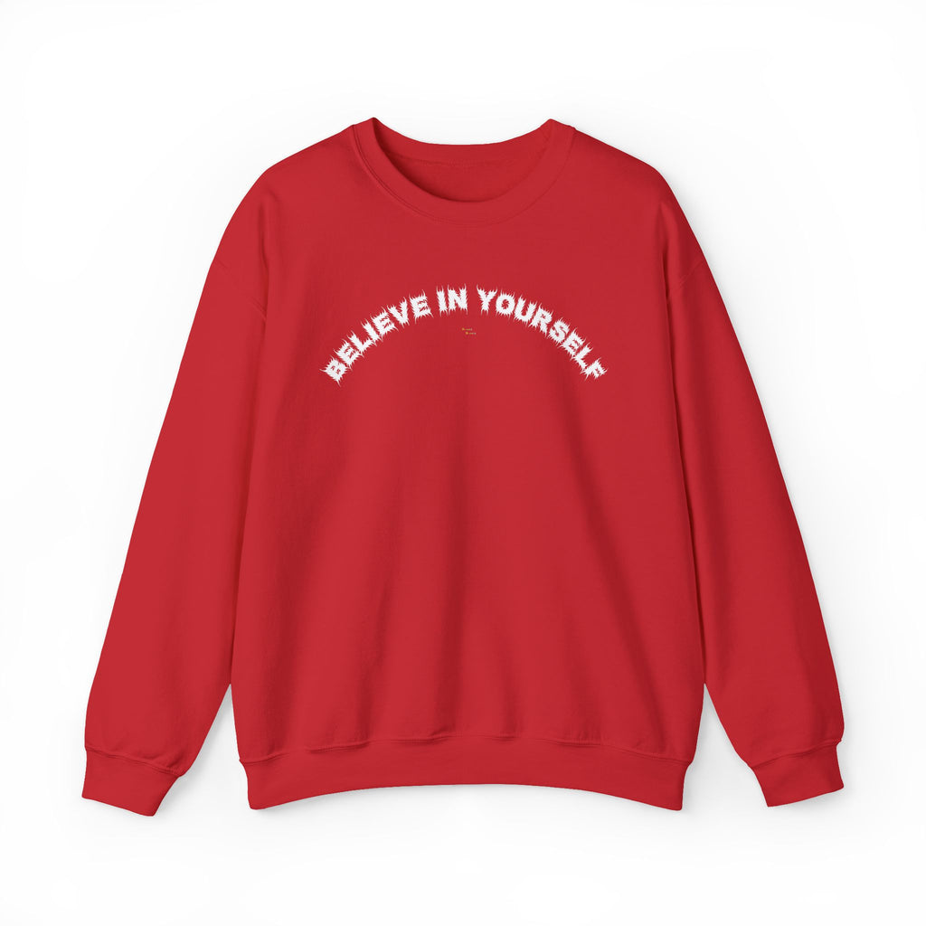 Bildsa Believe In Yourself White Text Crewneck