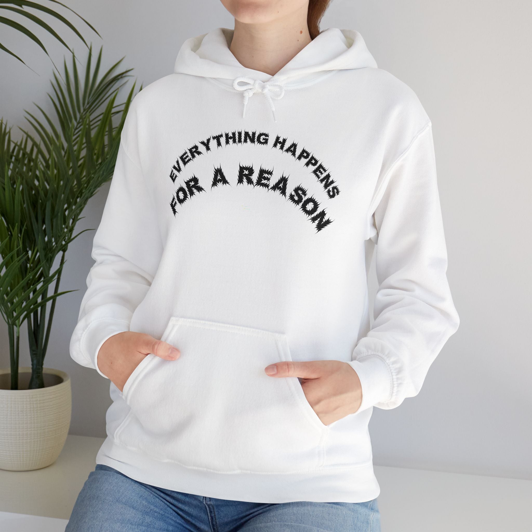 Bildsa Everything Happens Black Text Hoodie