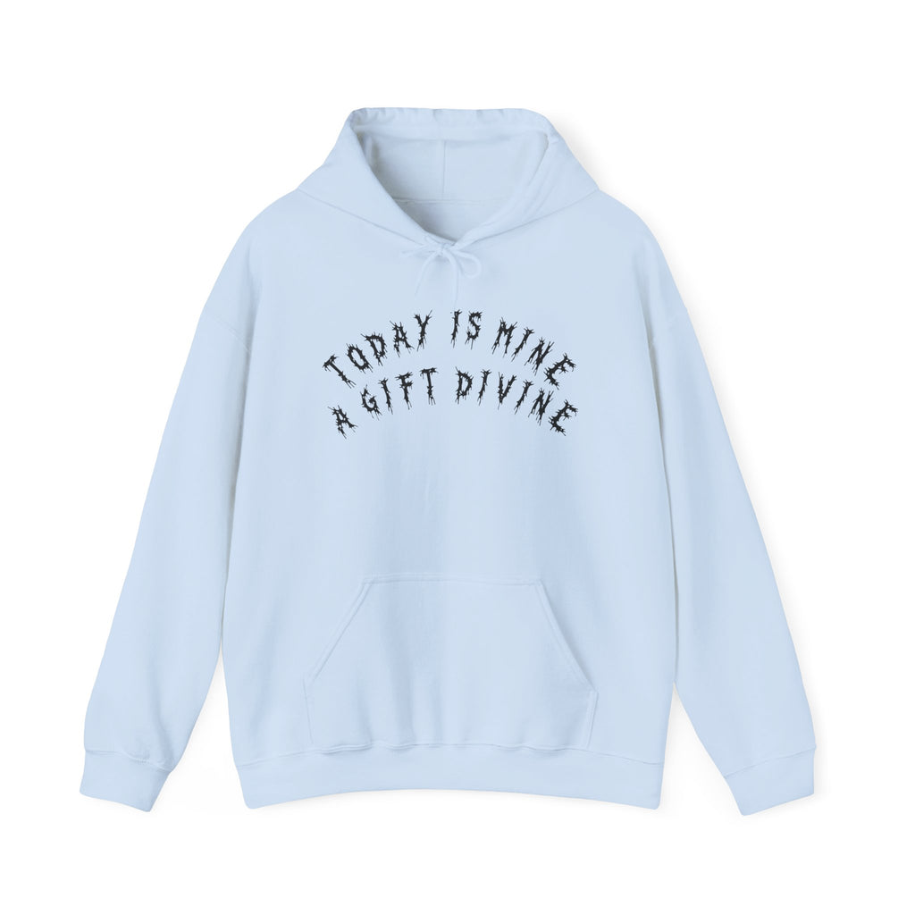 Hvita A Gift Divine Black Text Hoodie