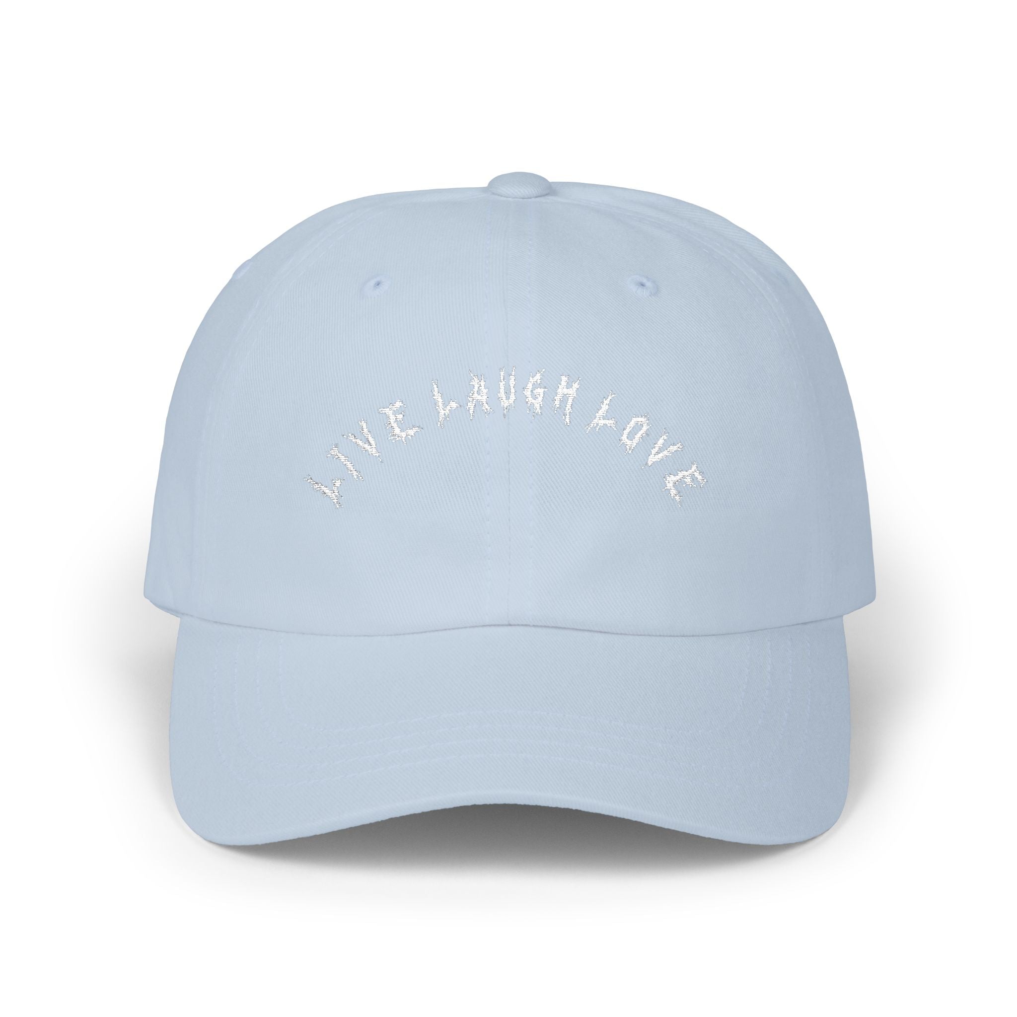 Hvita Live Laugh Love White Text Dad Hat