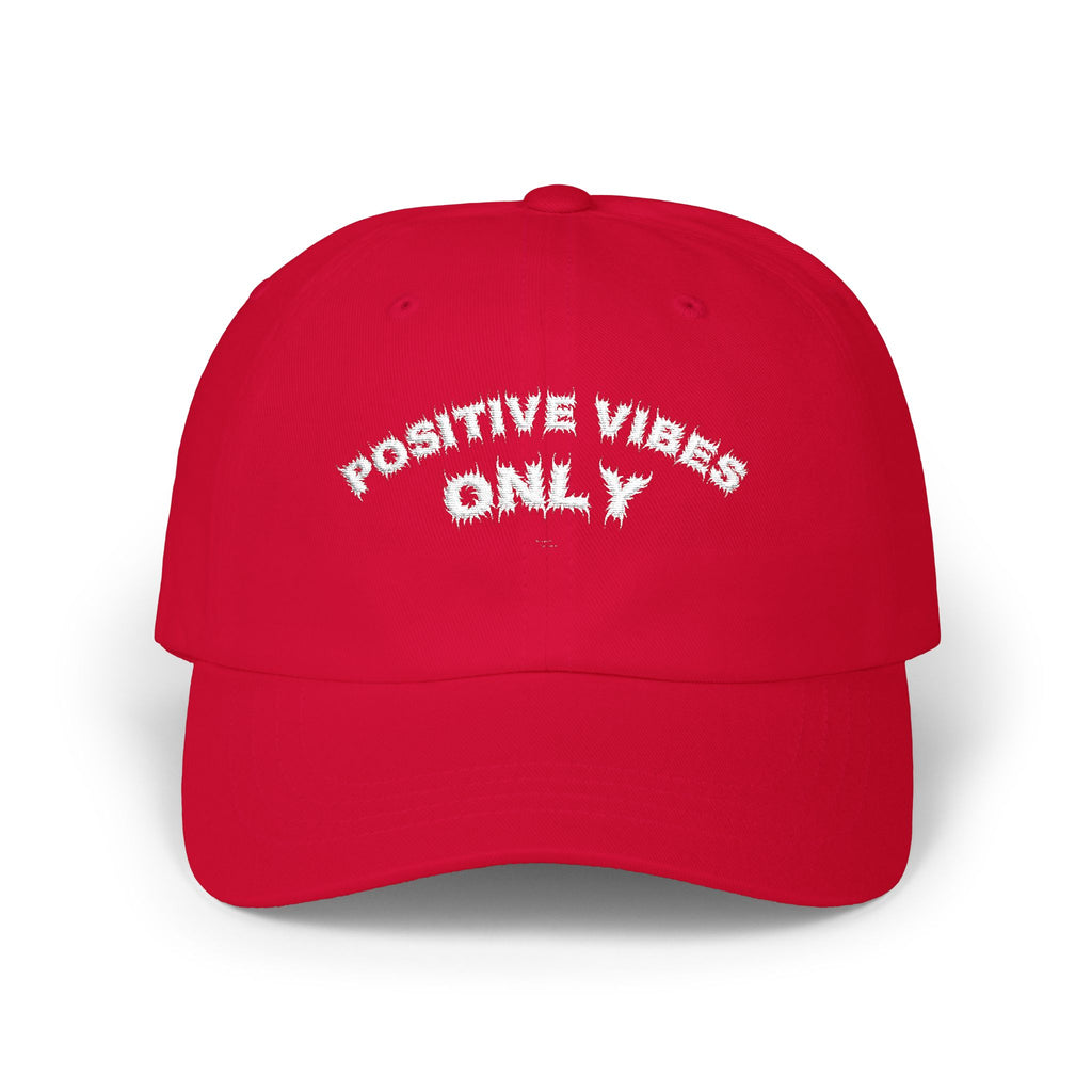 Bildsa Positive Vibes White Text Dad Hat