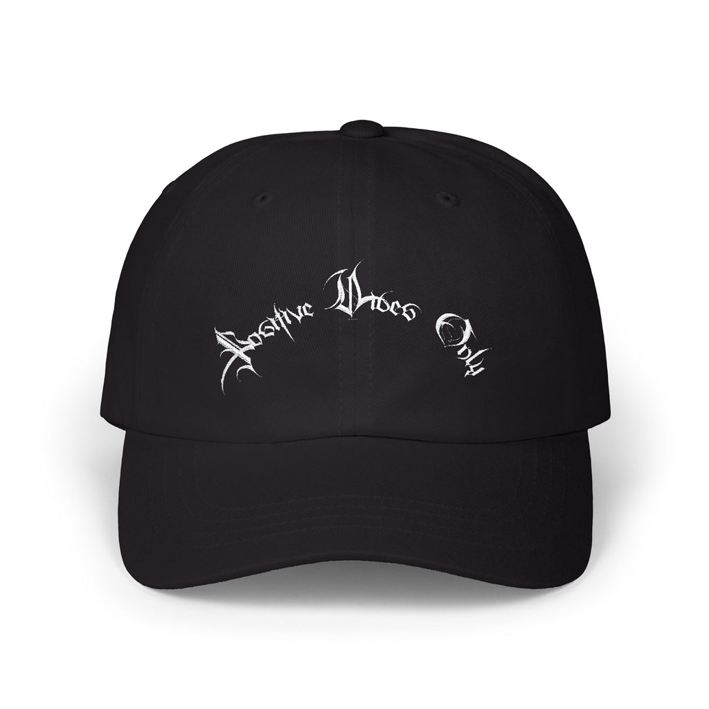 Ellioaey Positive Vibes White Text Dad Hat