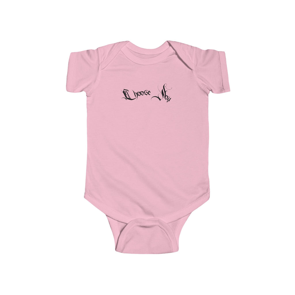 Ellioaey Choose Joy Black Text Baby Onesie