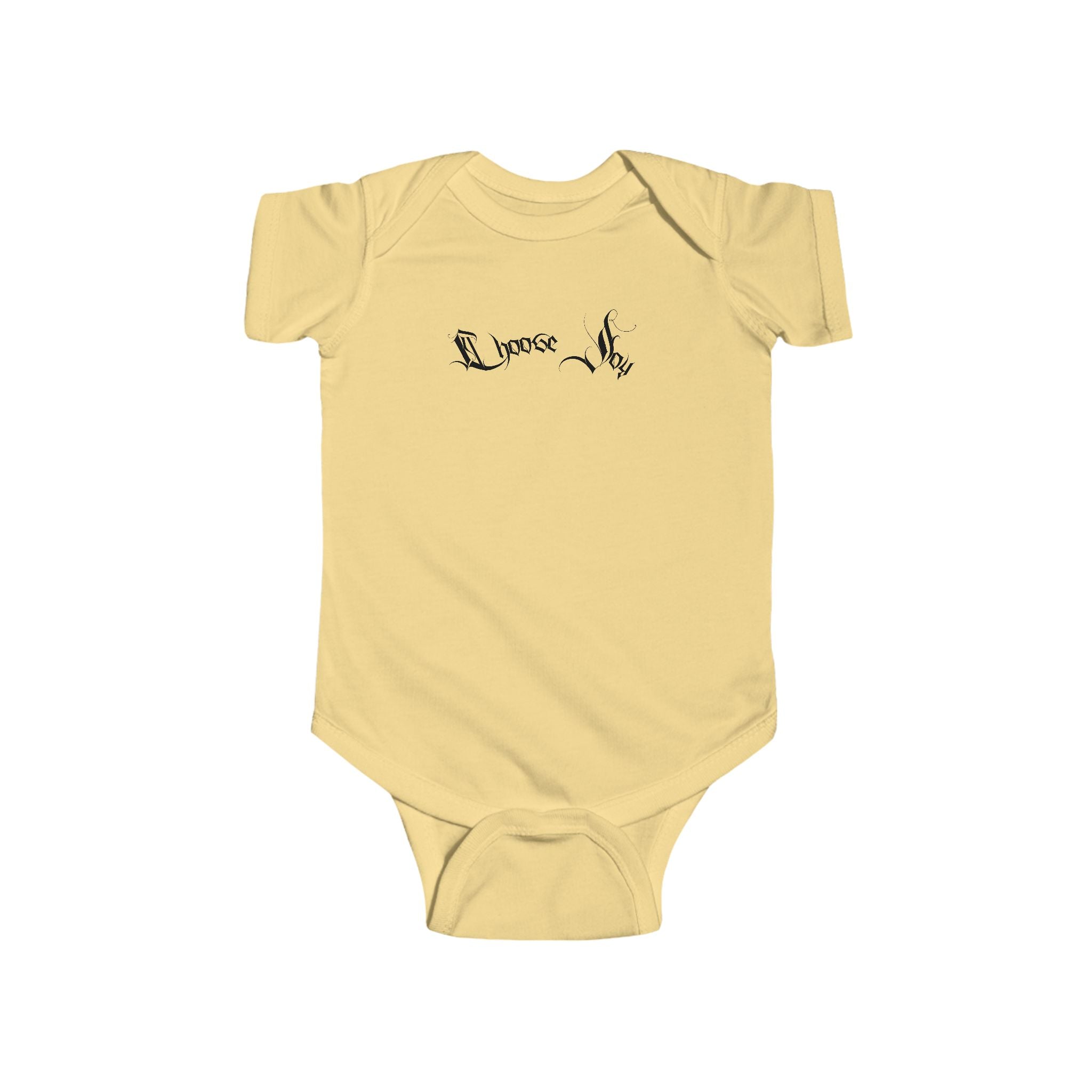 Ellioaey Choose Joy Black Text Baby Onesie