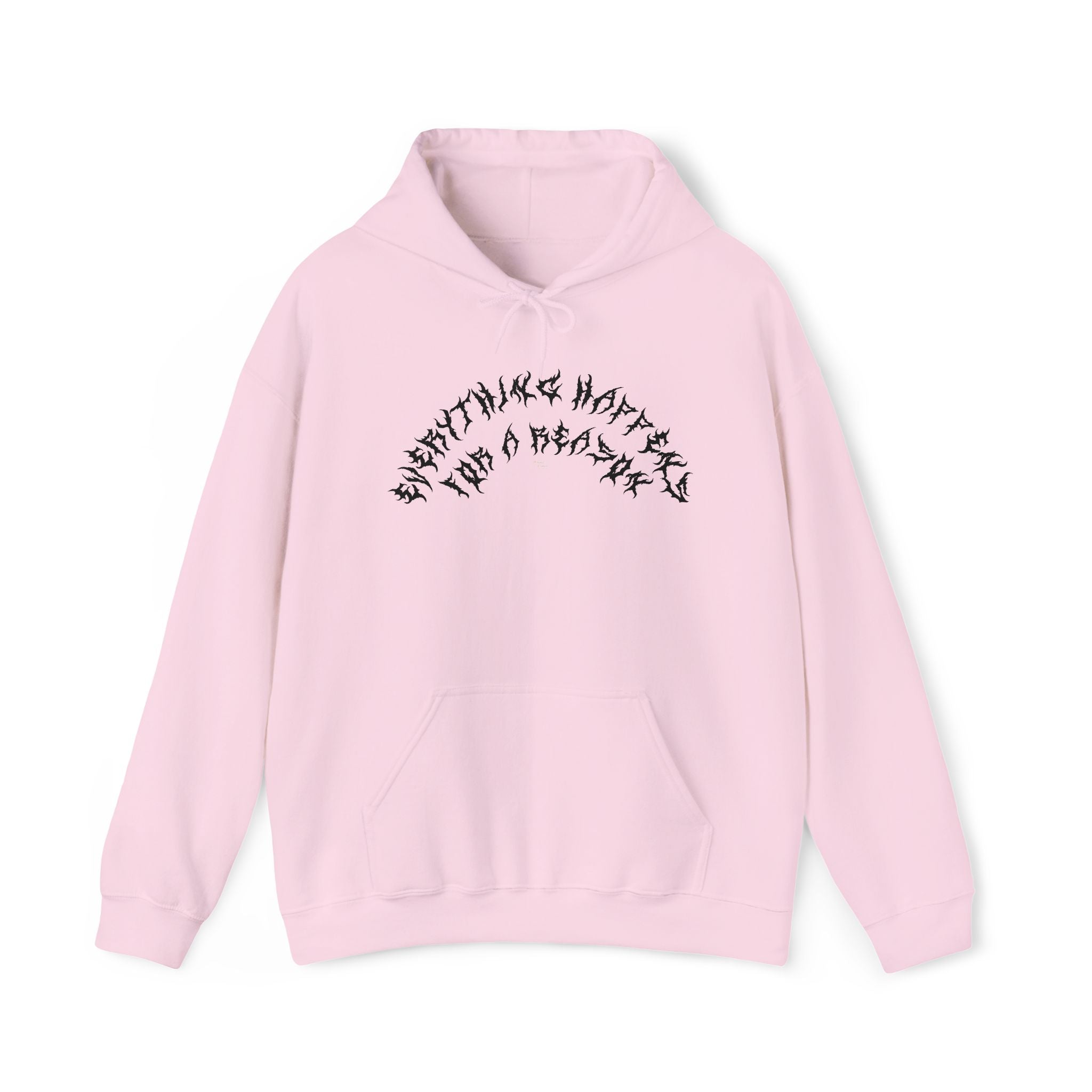 Lundr Everything Happens Black Text Hoodie