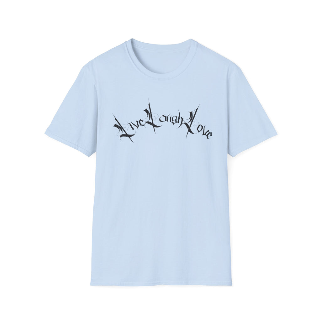 Ellioaey Live Laugh Love Black Text Tee
