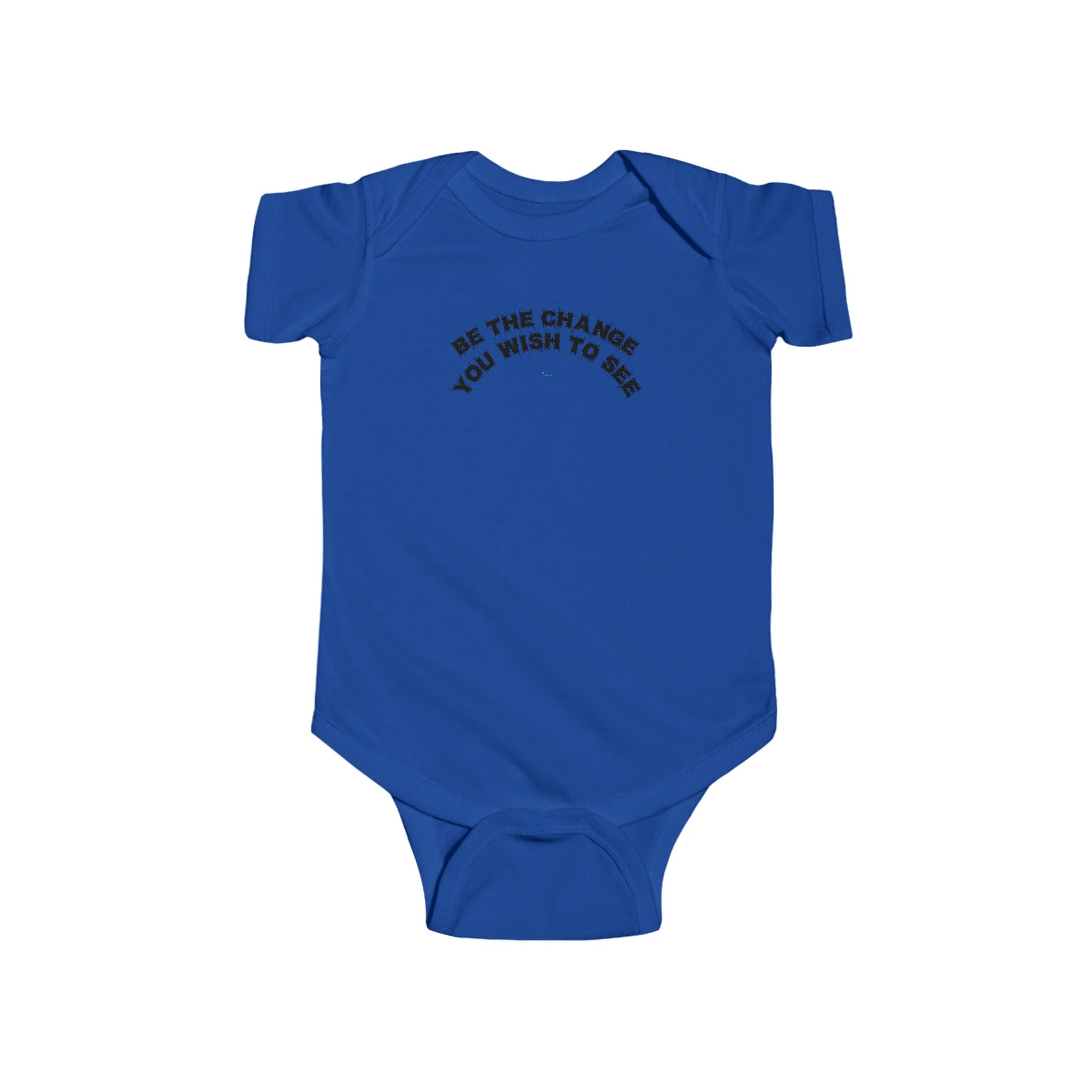 Bildsa Be The Change Black Text Baby Onesie