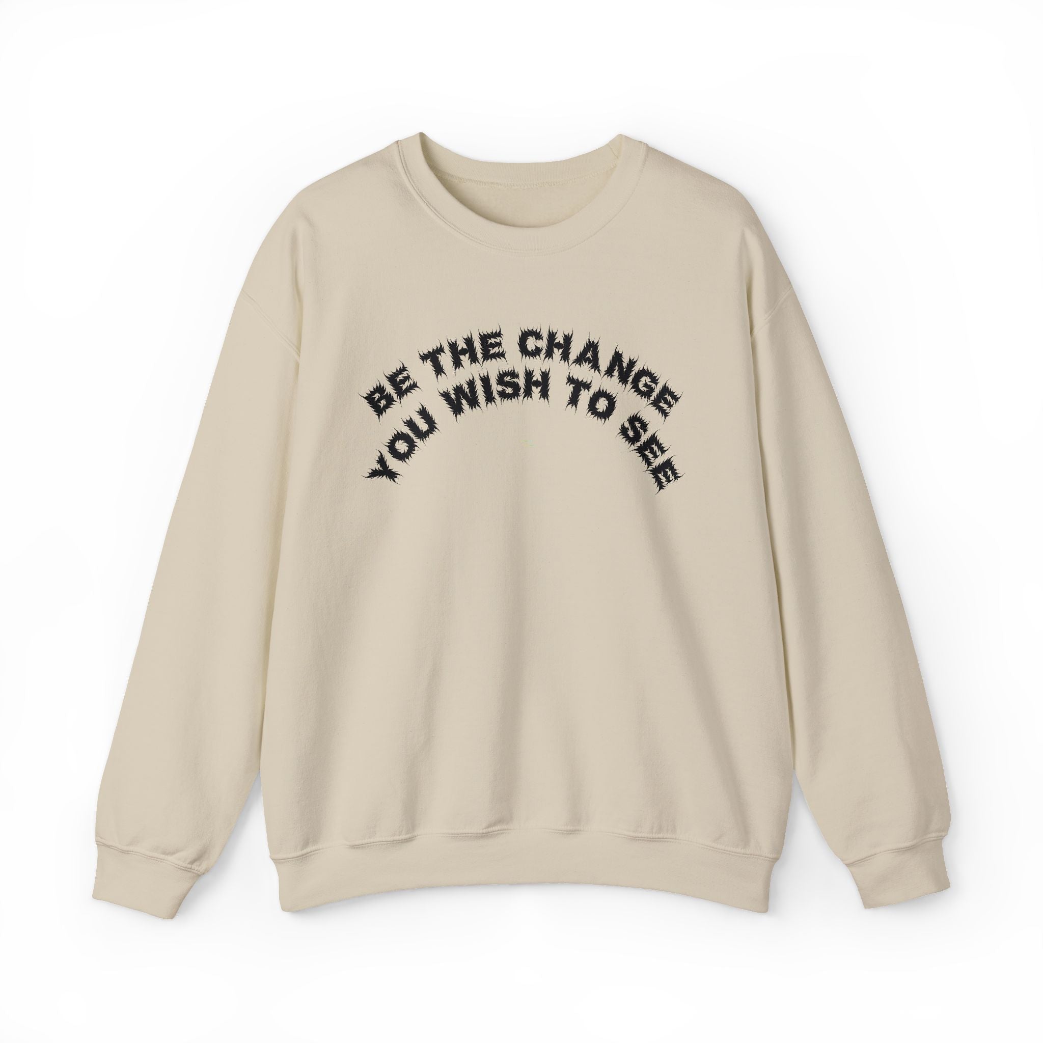 Bildsa Be The Change Black Text Crewneck