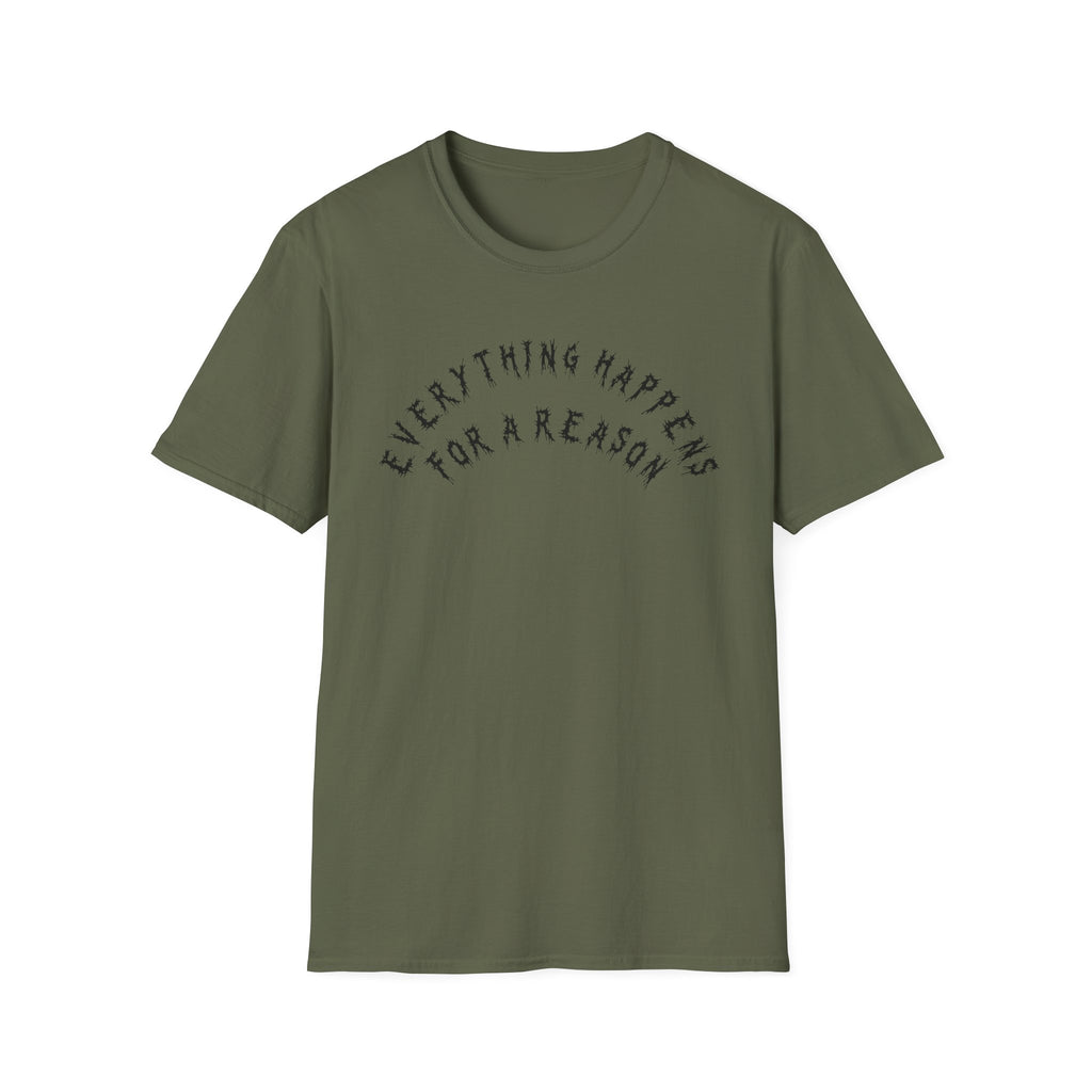 Hvita Everything Happens Black Text Tee
