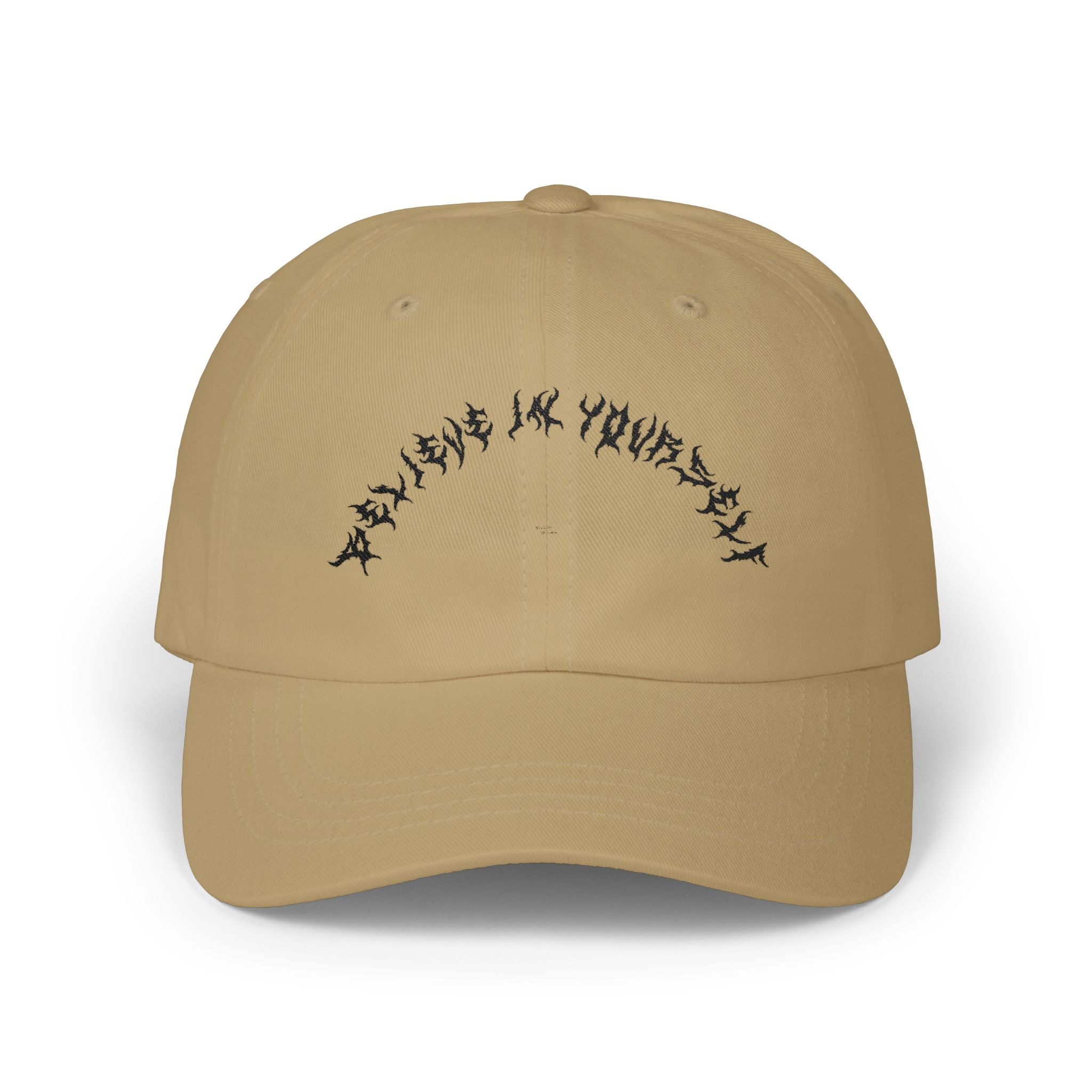 Lundr Believe In Yourself Black Text Dad Hat