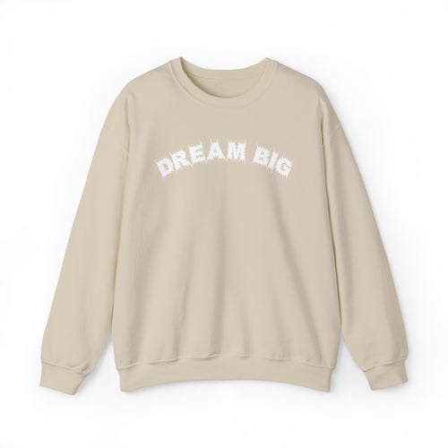Bildsa Dream Big White Text Crewneck