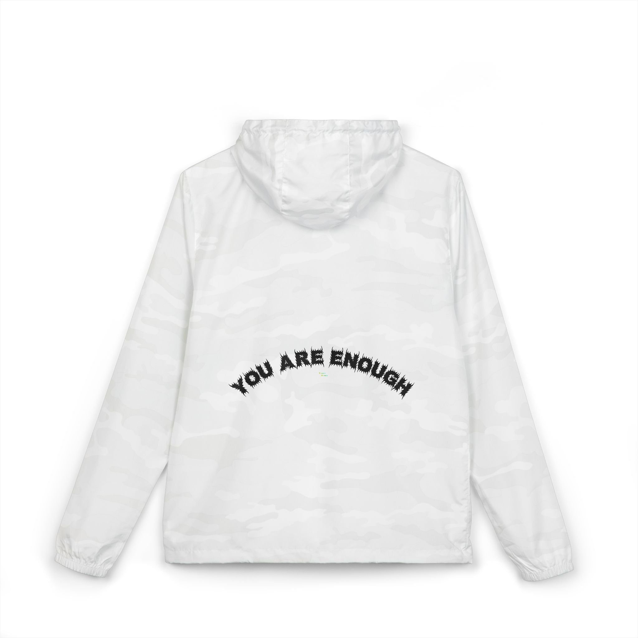 Bildsa You Are Enough Black Text Windbreaker