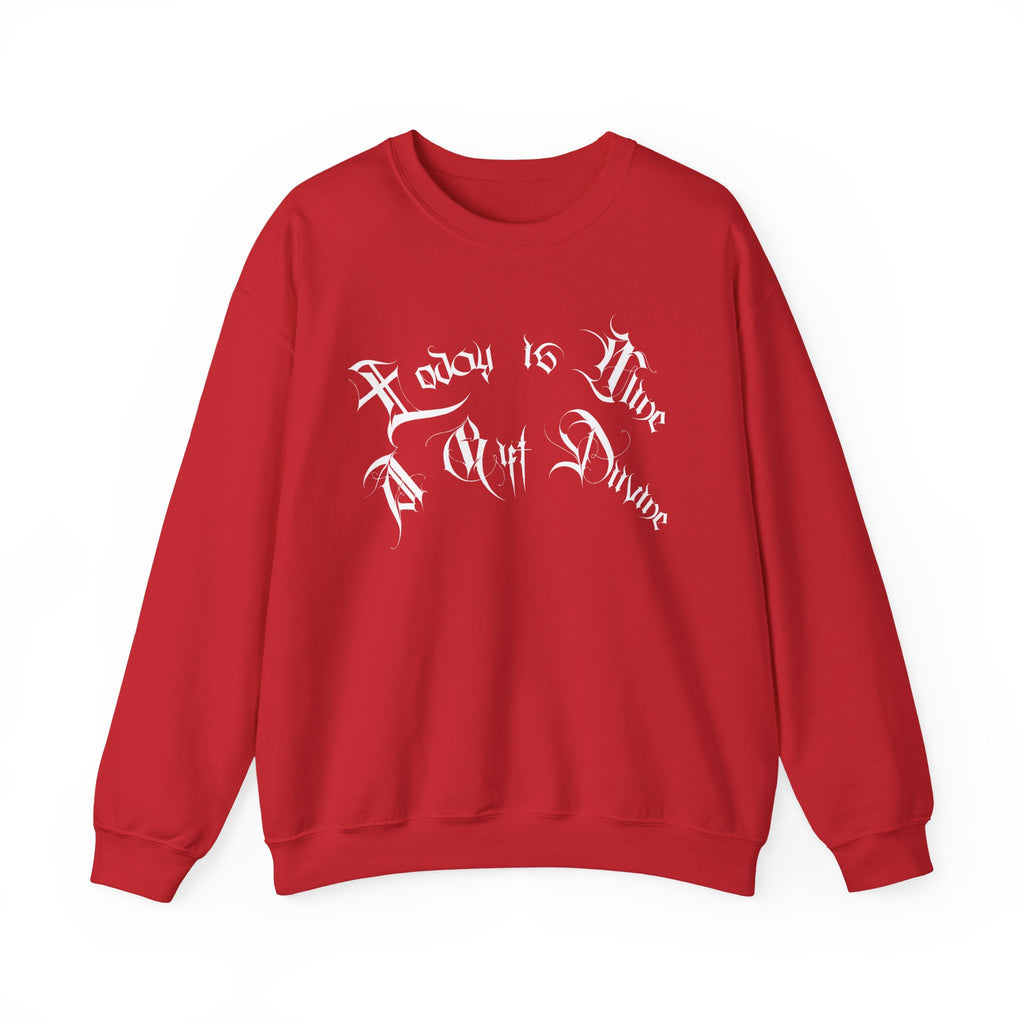 Ellioaey A Gift Divine White Text Crewneck