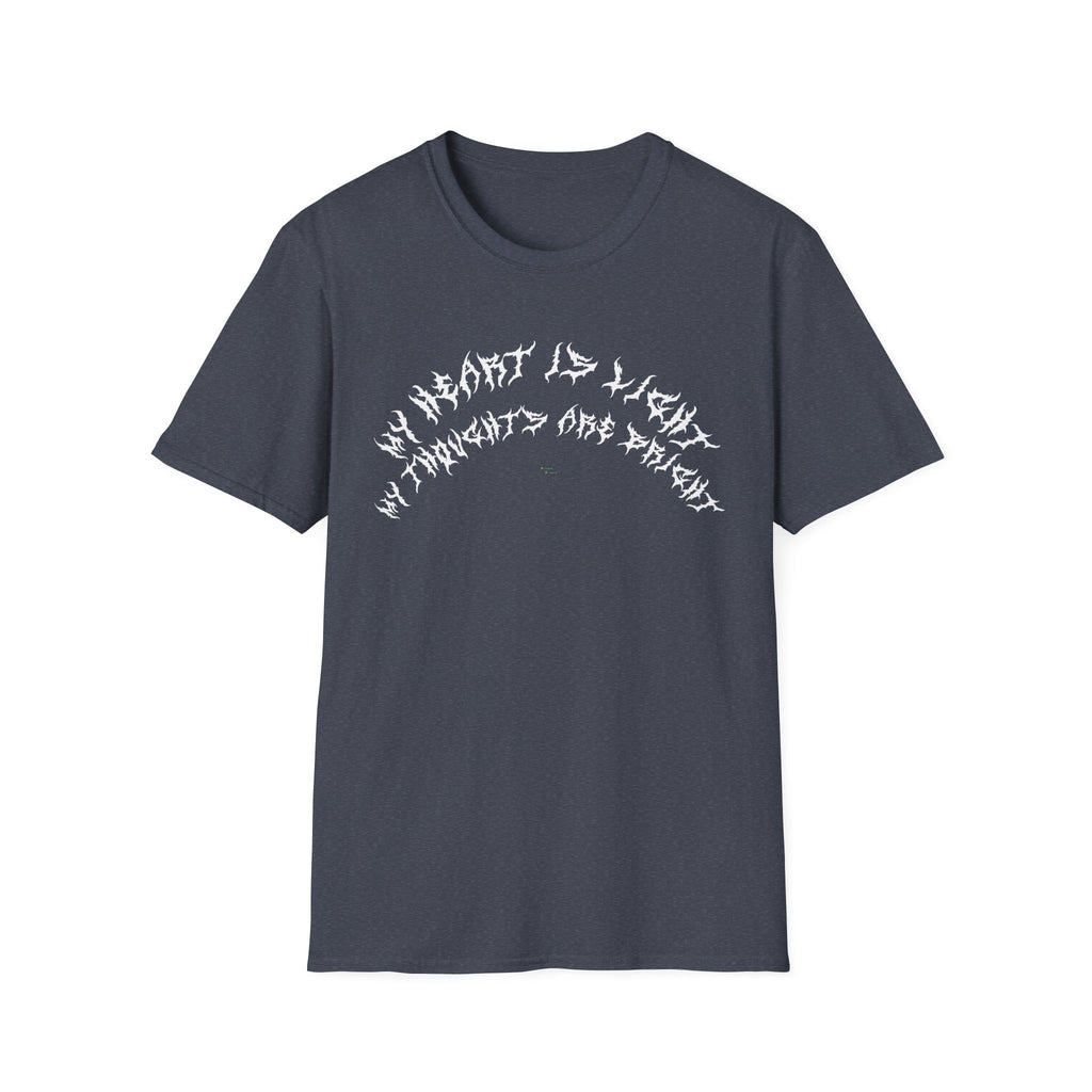 Lundr My Heart Is Light White Text Tee