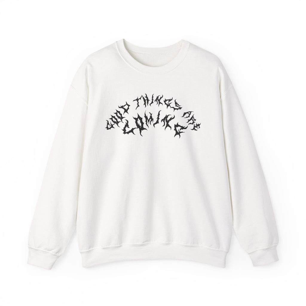 Lundr Good Things Are Coming Black Text Crewneck