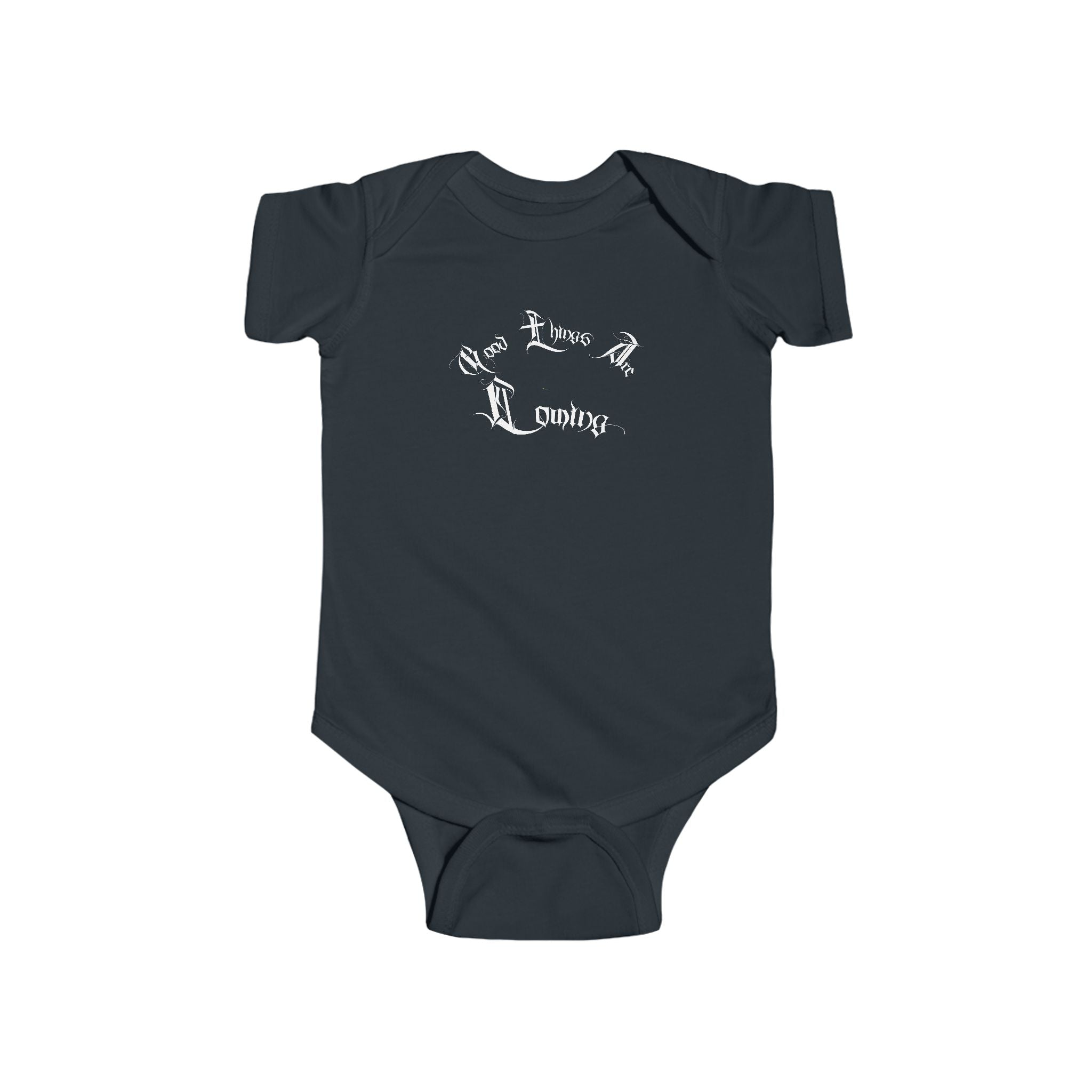 Ellioaey Good Things Are Coming White Text Baby Onesie