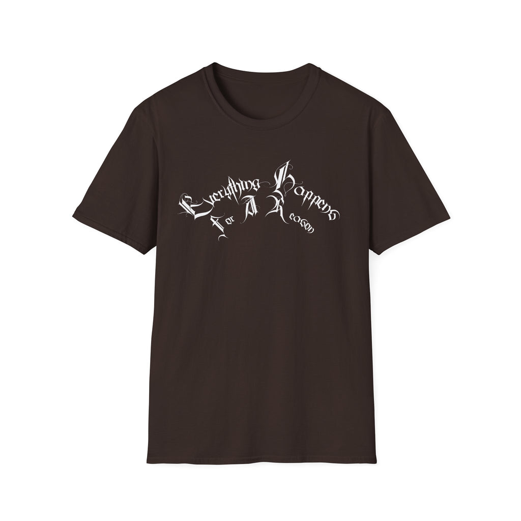 Ellioaey Everything Happens White Text Tee