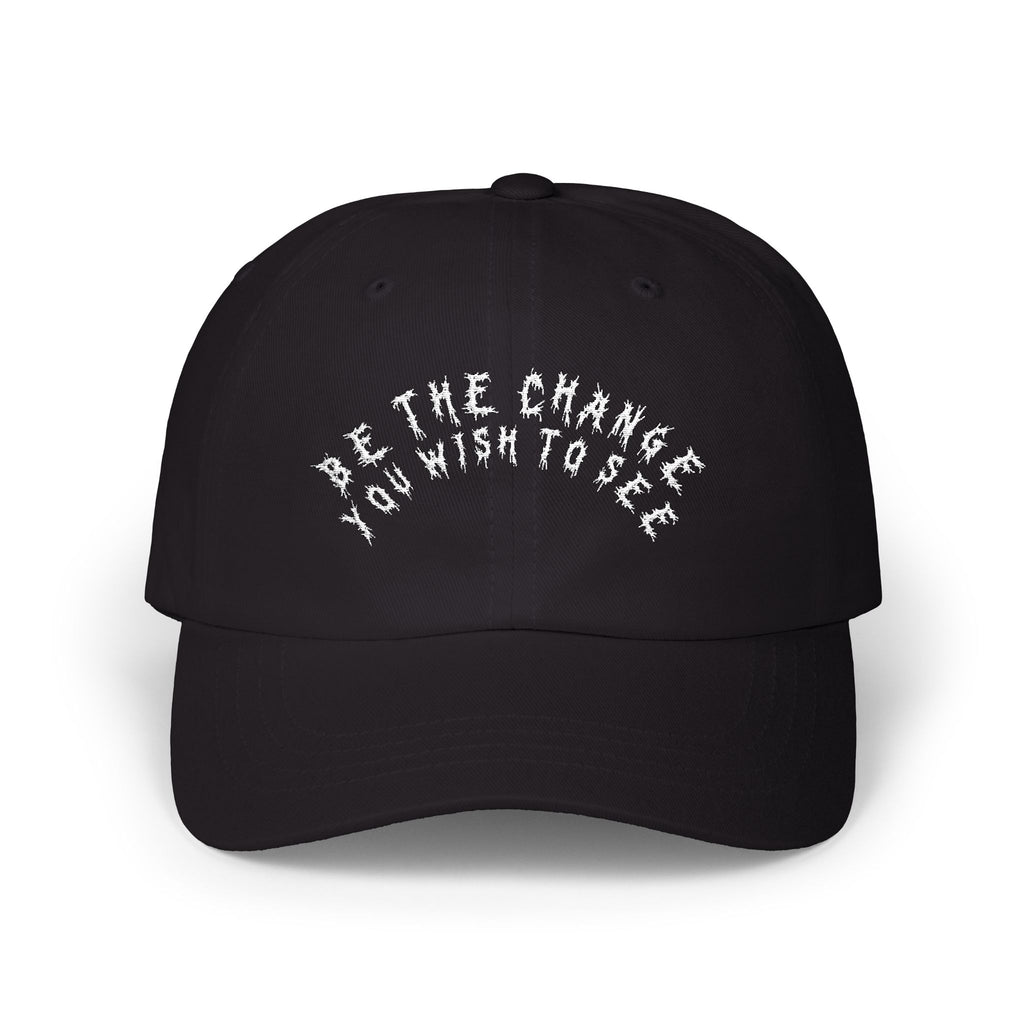 Hvita Be The Change White Text Dad Hat