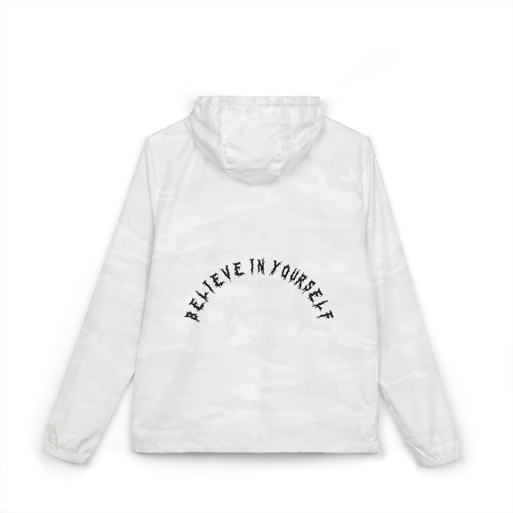 Hvita Believe In Yourself Black Text Windbreaker