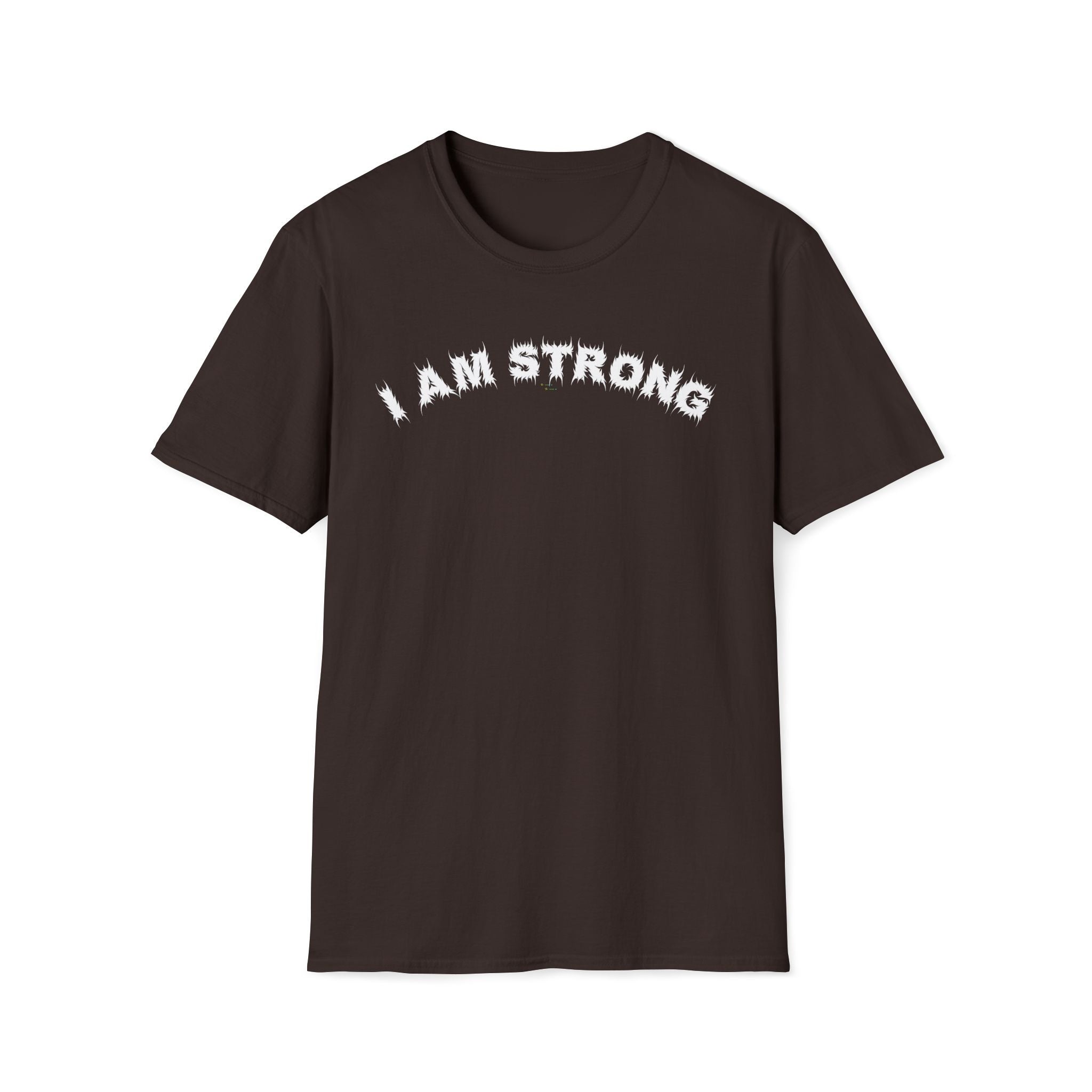 Bildsa I Am Strong White Text Tee
