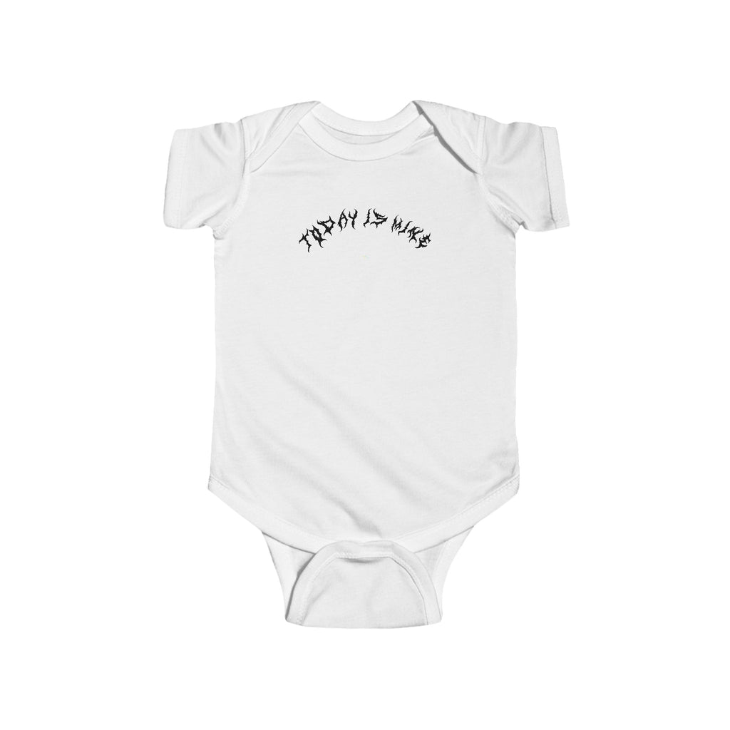 Lundr Today Is Mine Black Text Baby Onesie