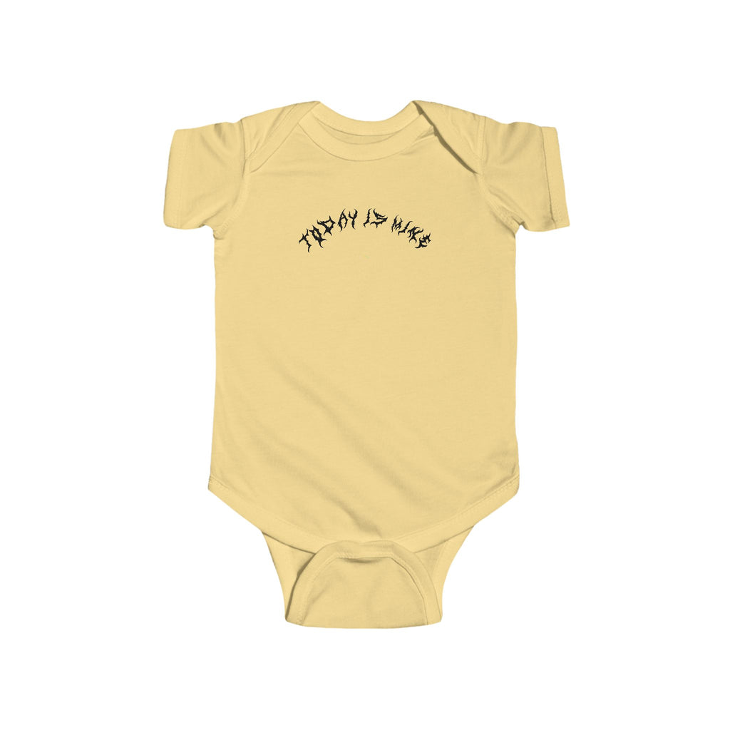 Lundr Today Is Mine Black Text Baby Onesie