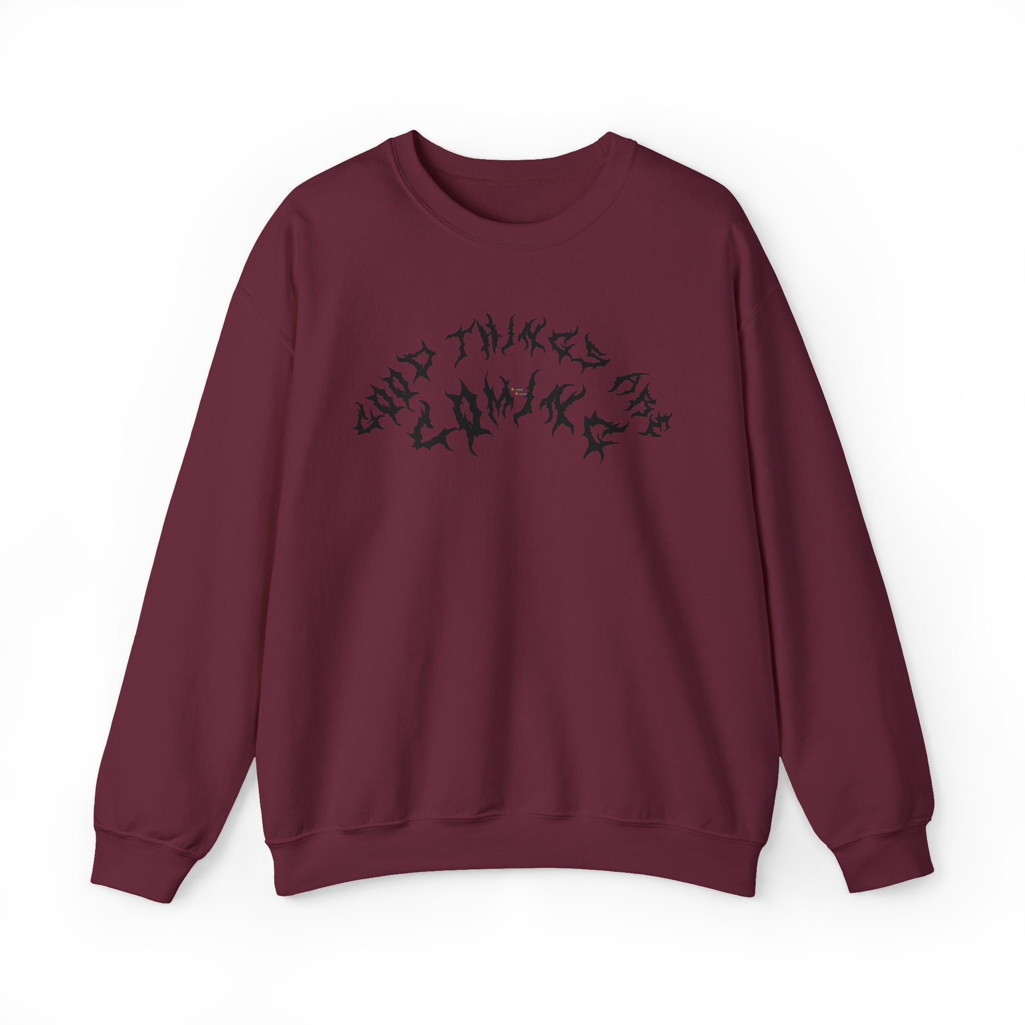 Lundr Good Things Are Coming Black Text Crewneck