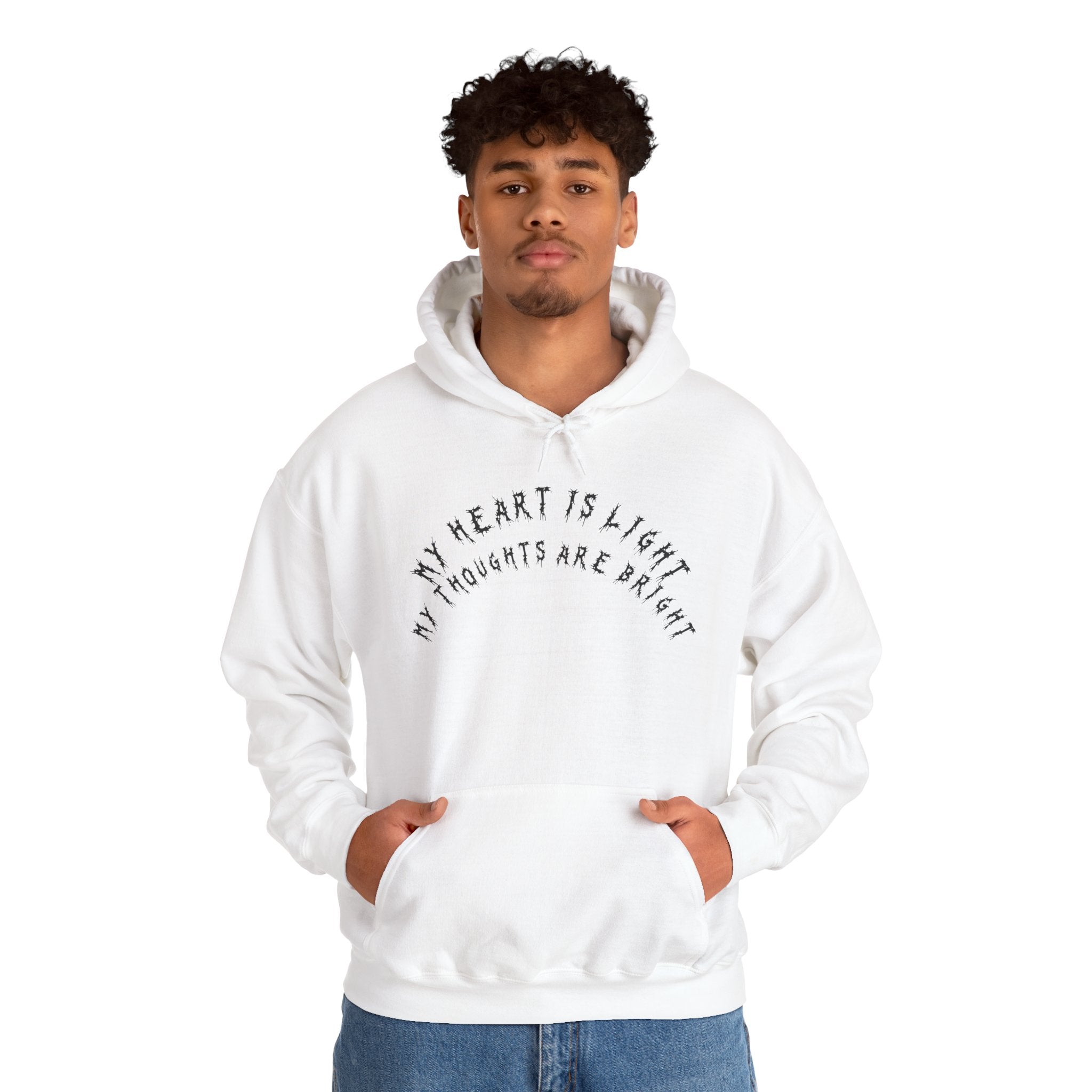 Hvita My Heart Is Light Black Text Hoodie
