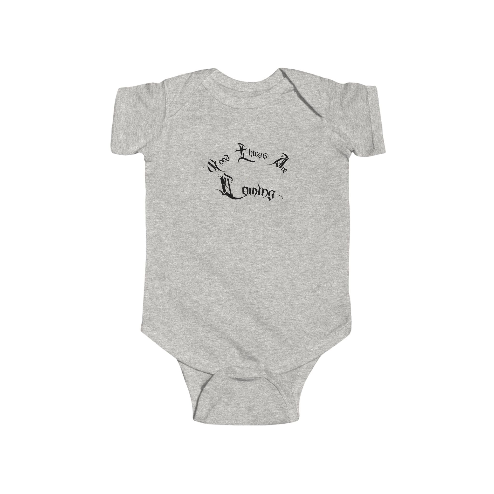 Ellioaey Good Things Are Coming Black Text Baby Onesie