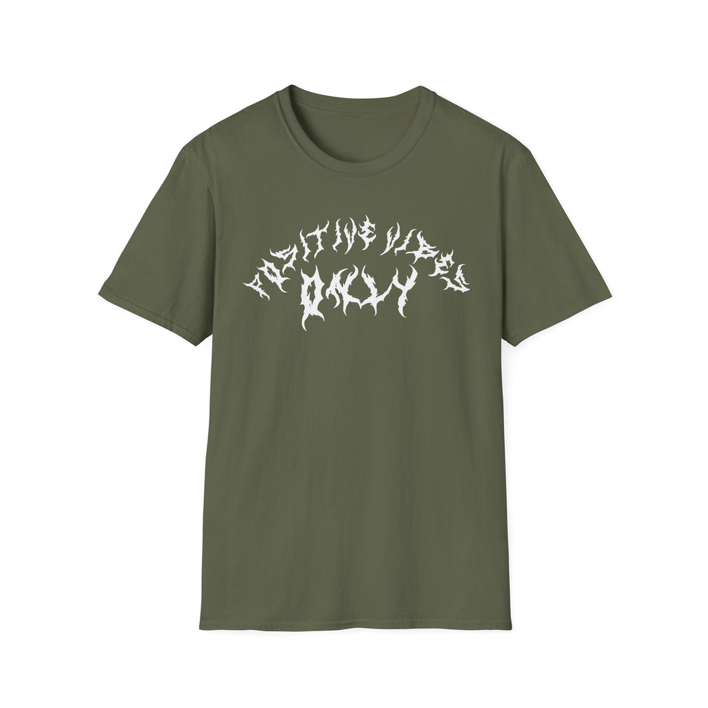 Lundr Positive Vibes White Text Tee