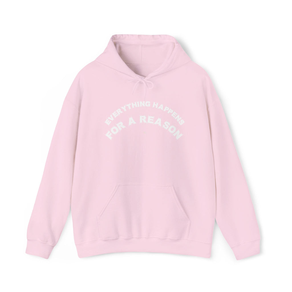 Bildsa Everything Happens White Text Hoodie