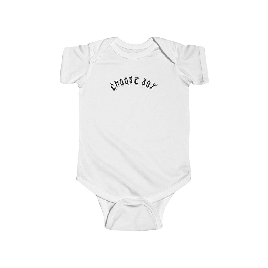 Hvita Choose Joy Black Text Baby Onesie