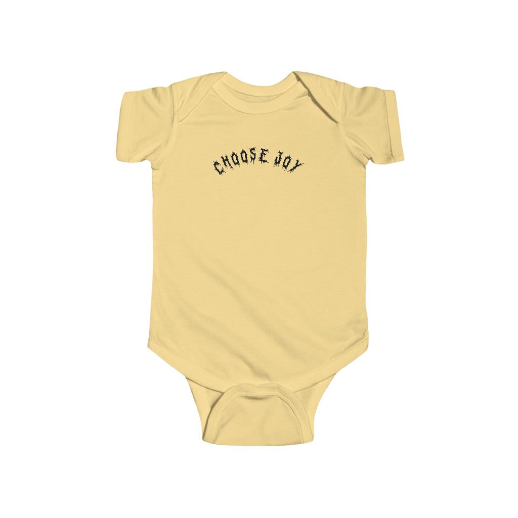 Hvita Choose Joy Black Text Baby Onesie