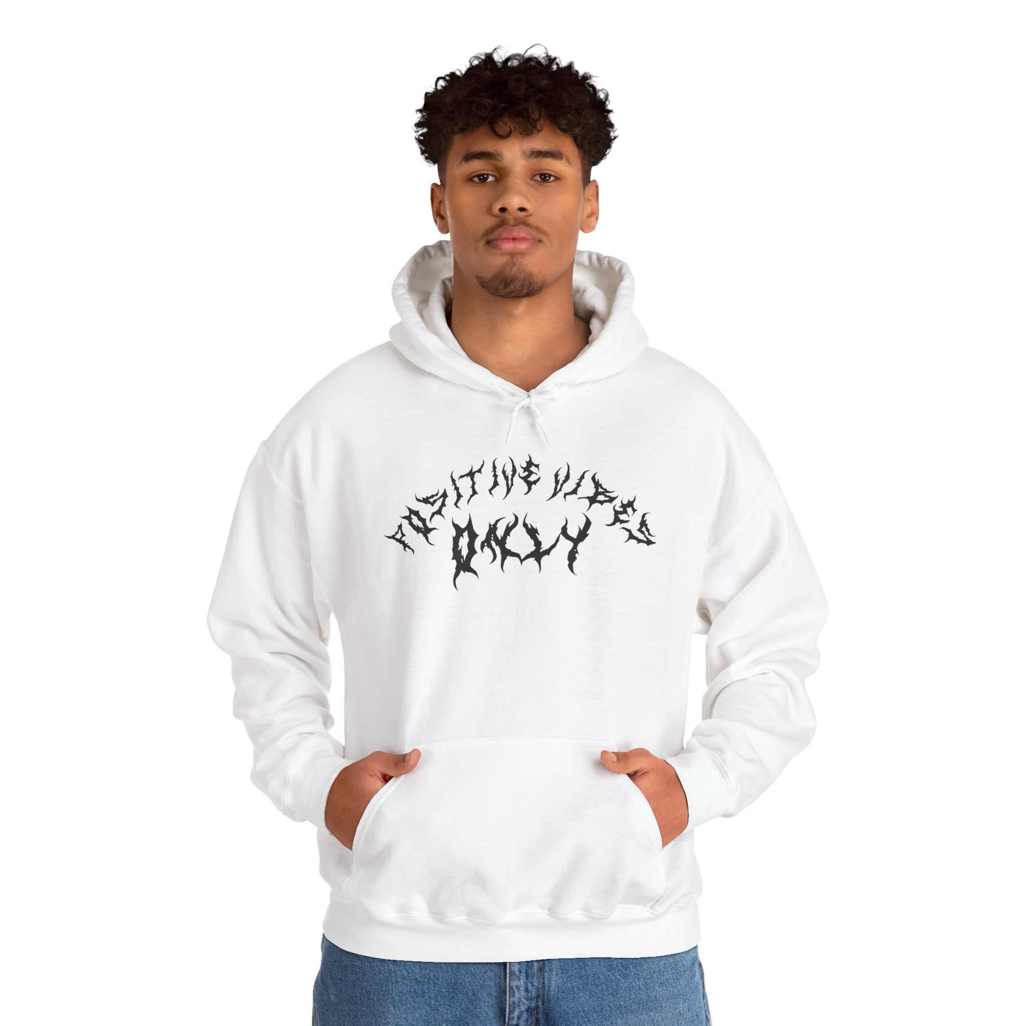 Lundr Positive Vibes Black Text Hoodie
